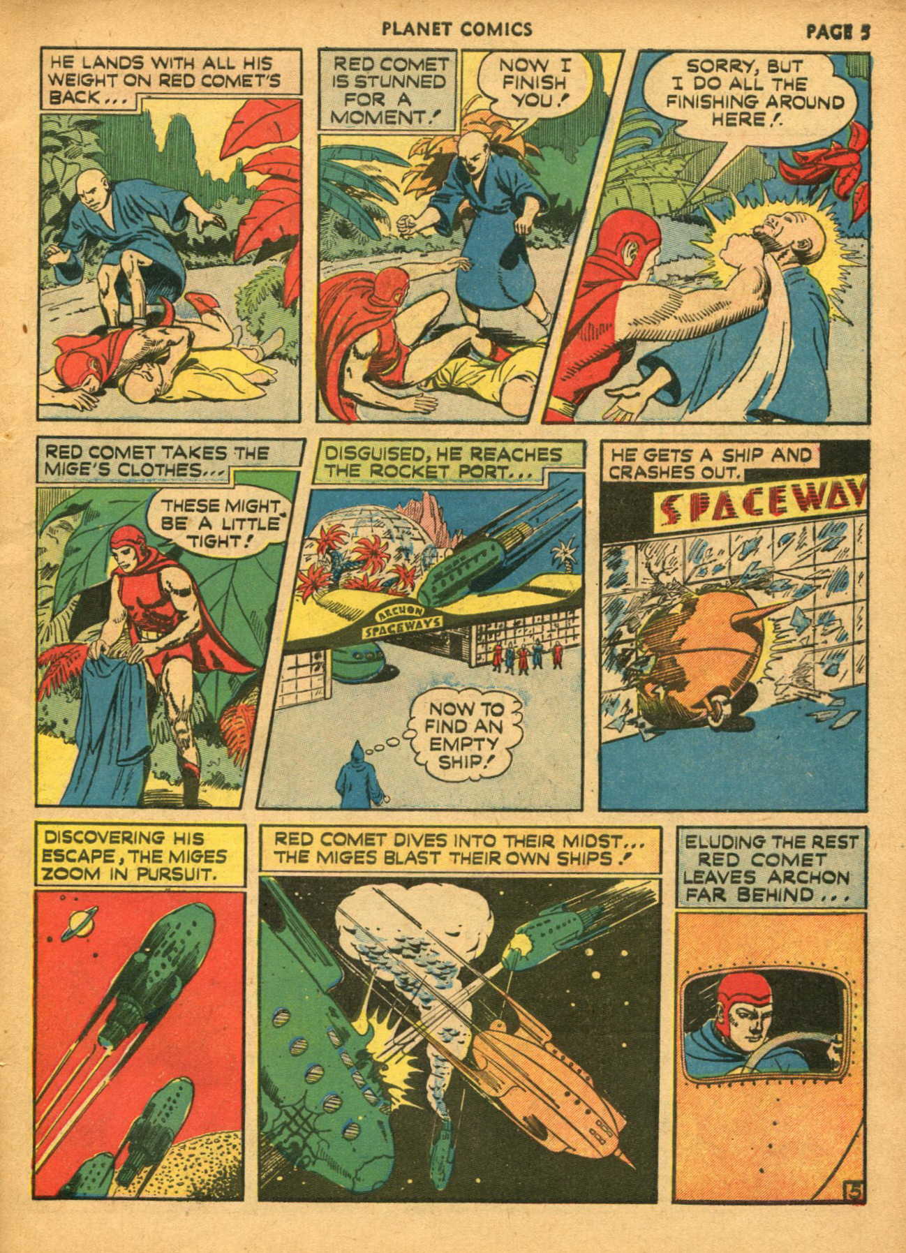 Planet Comics #14 (Fiction House), page 7. Public domain (US).
