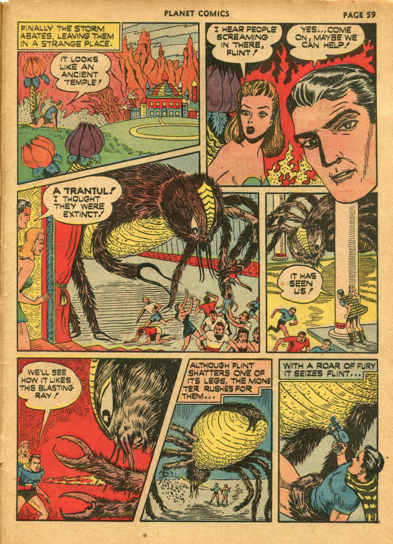 Planet Comics #14 (Fiction House), page 61. Public domain (US).