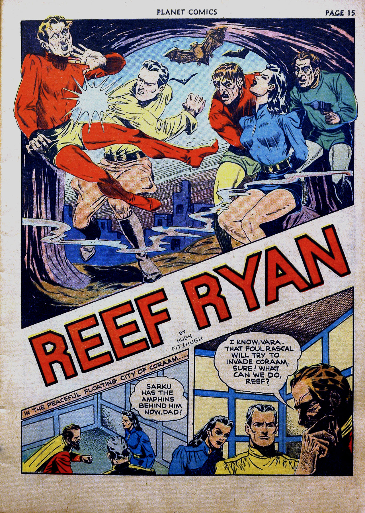 Planet Comics #16 (Fiction House), page 17. Public domain (US).
