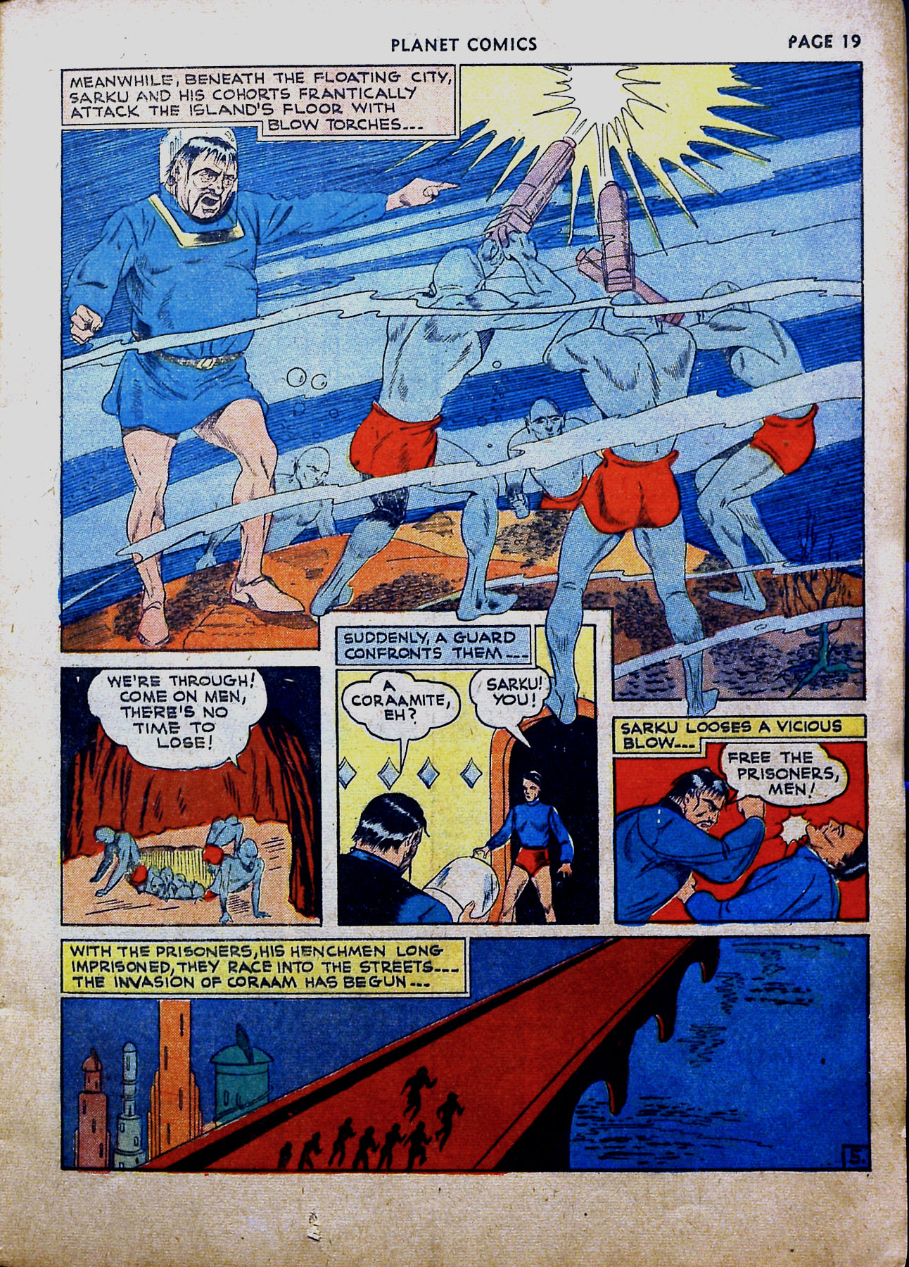 Planet Comics #16 (Fiction House), page 21. Public domain (US).