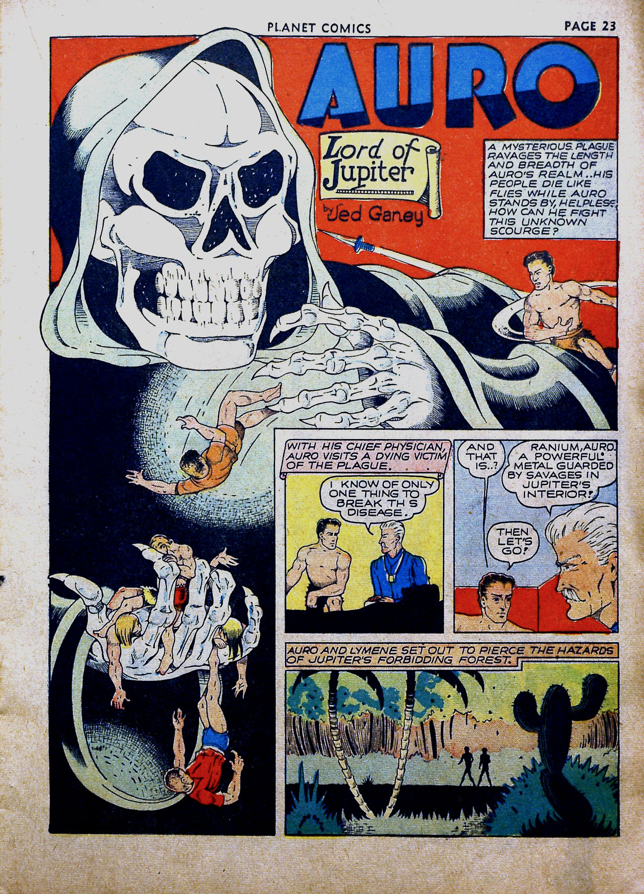 Planet Comics #16 (Fiction House), page 25. Public domain (US).