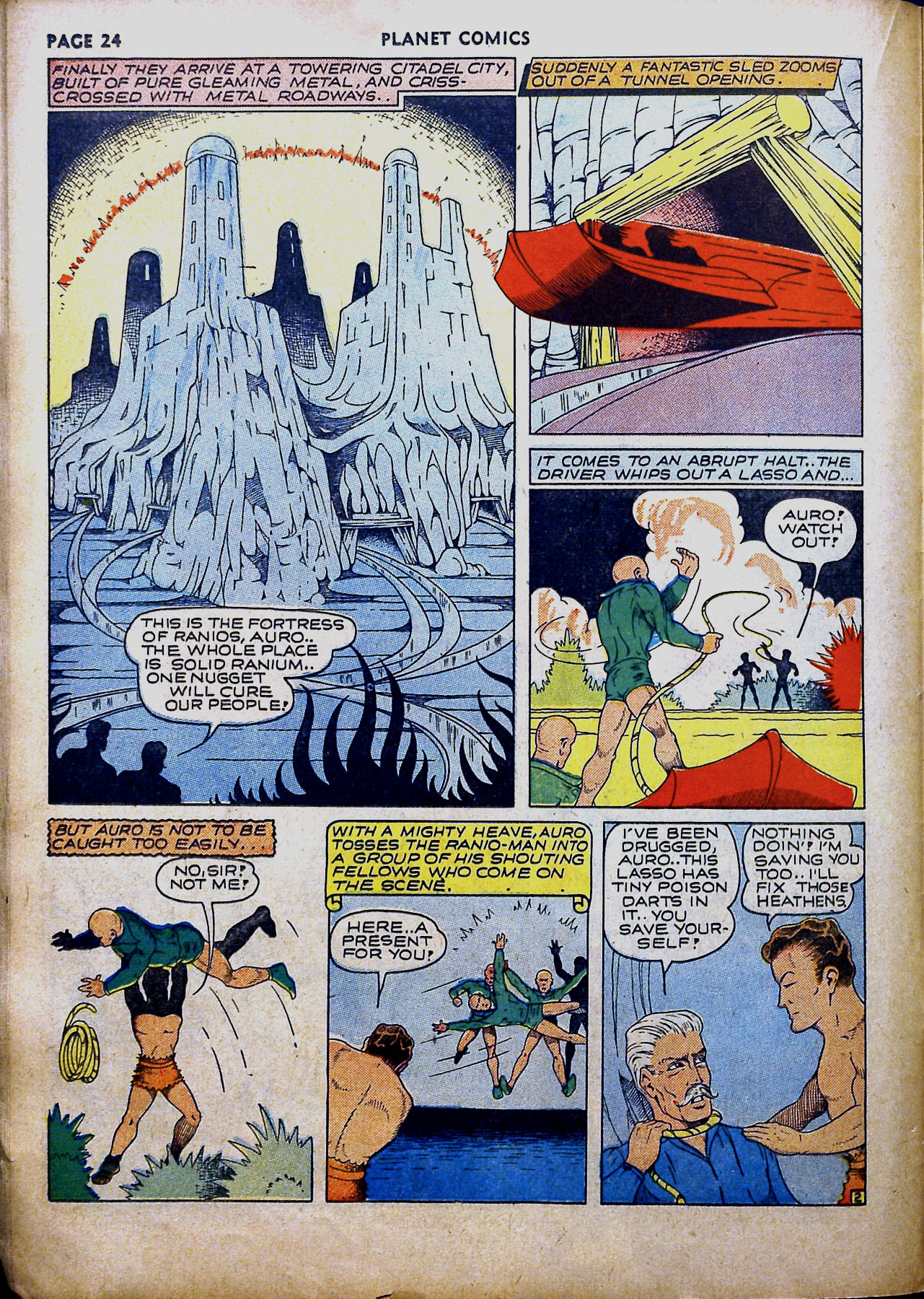 Planet Comics #16 (Fiction House), page 26. Public domain (US).