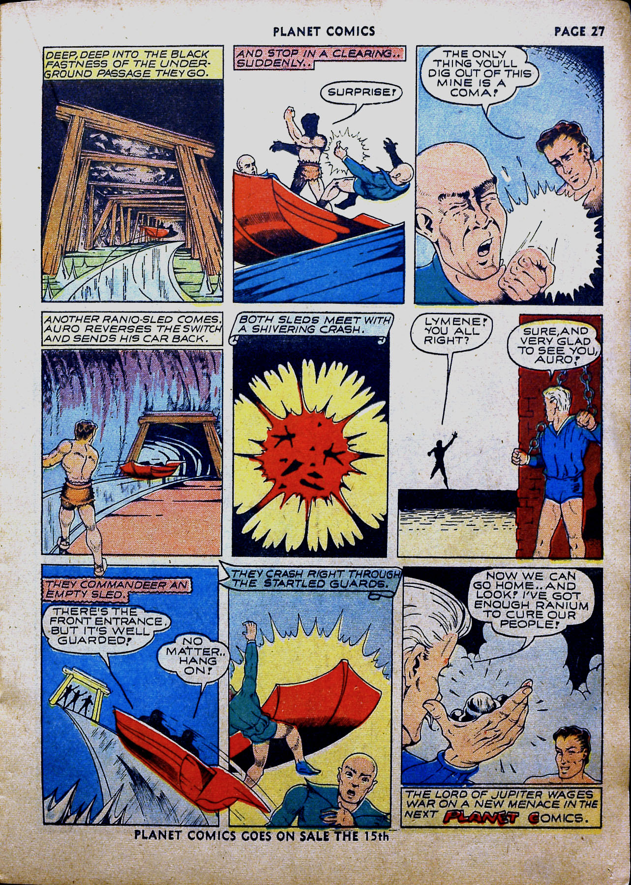 Planet Comics #16 (Fiction House), page 29. Public domain (US).