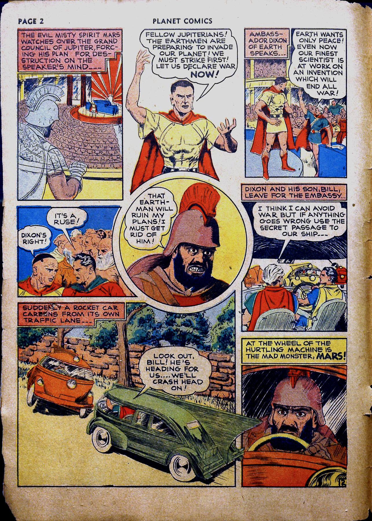Planet Comics #16 (Fiction House), page 4. Public domain (US).