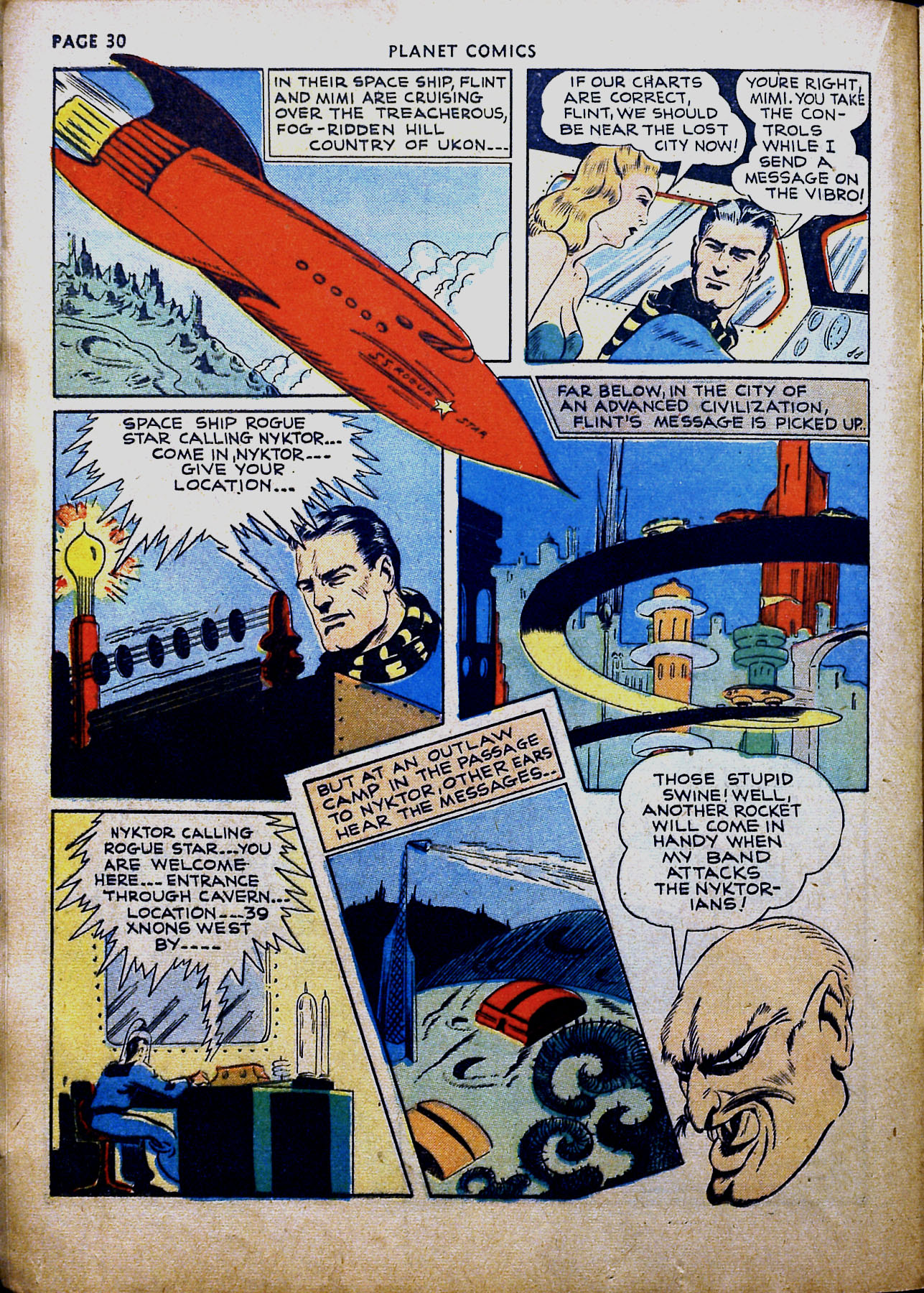 Planet Comics #16 (Fiction House), page 32. Public domain (US).