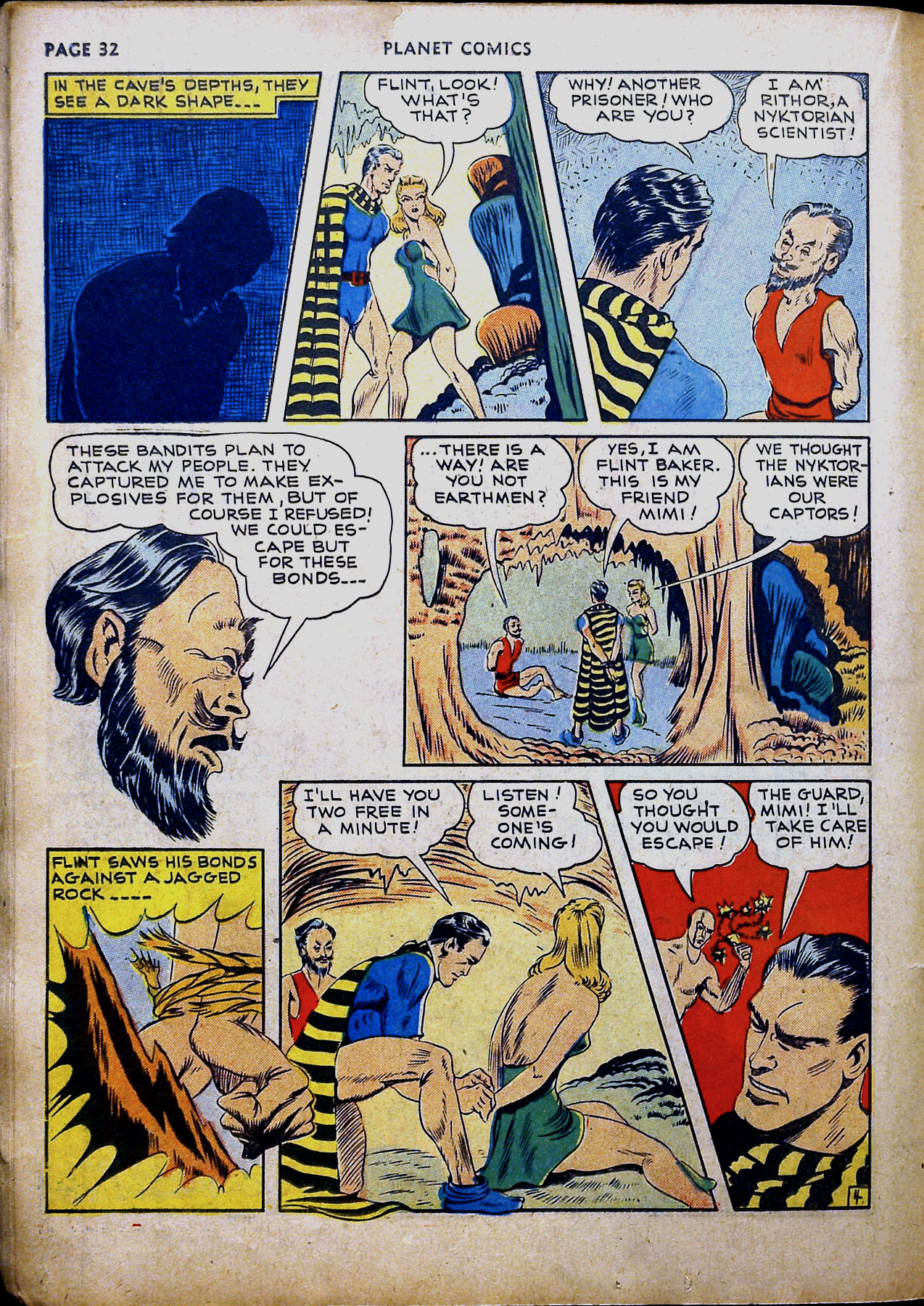 Planet Comics #16 (Fiction House), page 34. Public domain (US).
