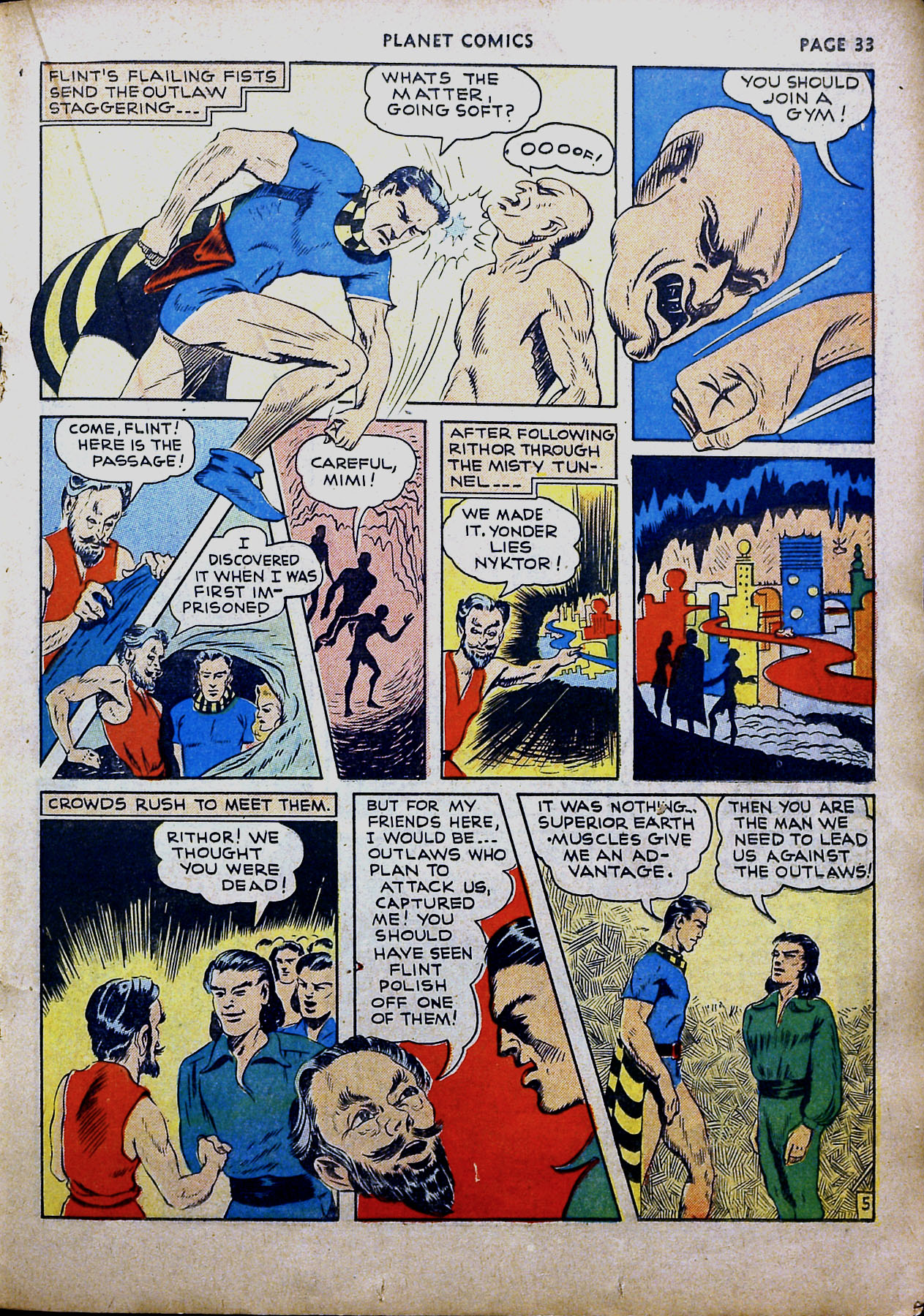 Planet Comics #16 (Fiction House), page 35. Public domain (US).