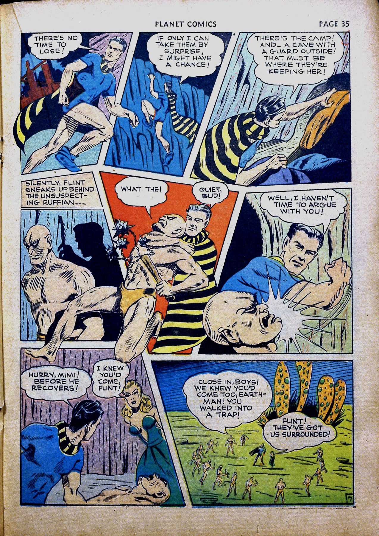 Planet Comics #16 (Fiction House), page 37. Public domain (US).