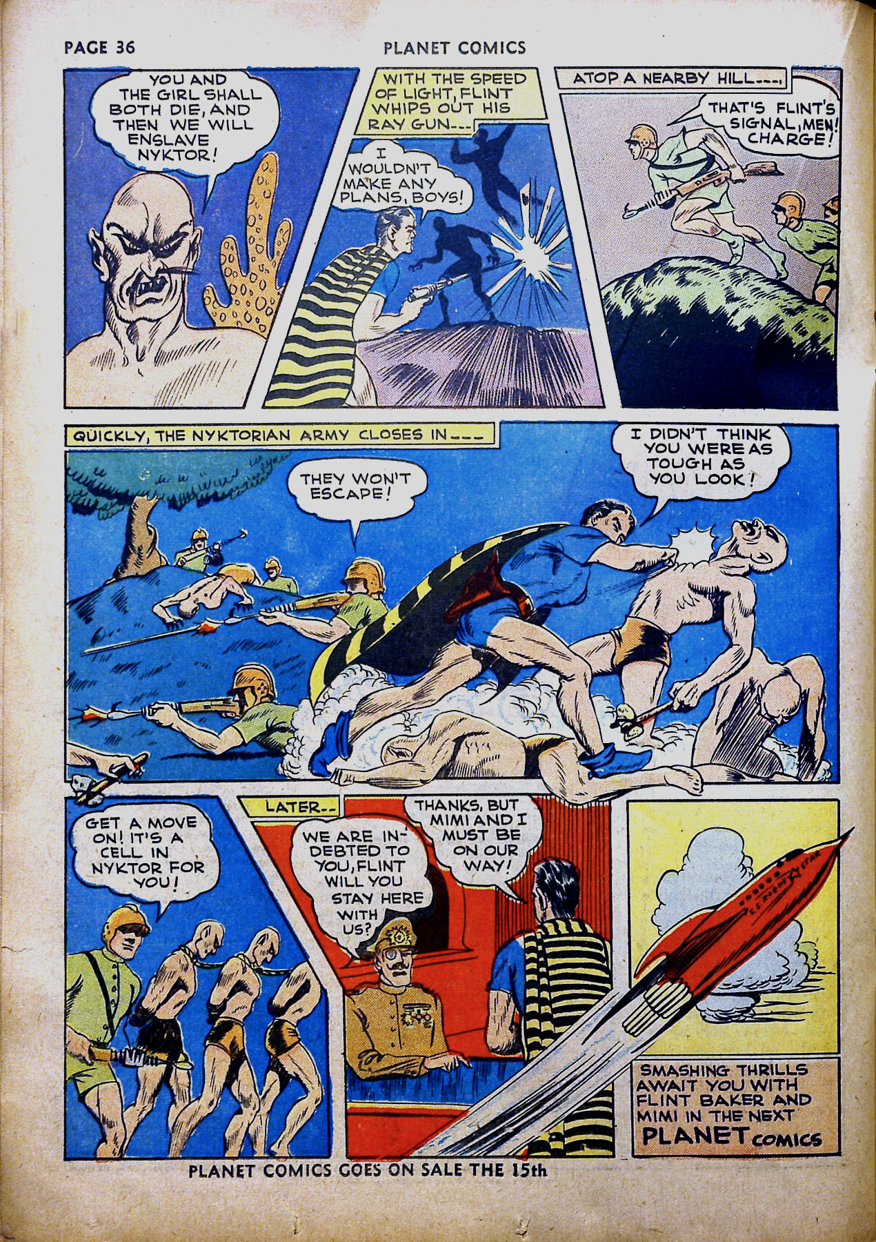 Planet Comics #16 (Fiction House), page 38. Public domain (US).