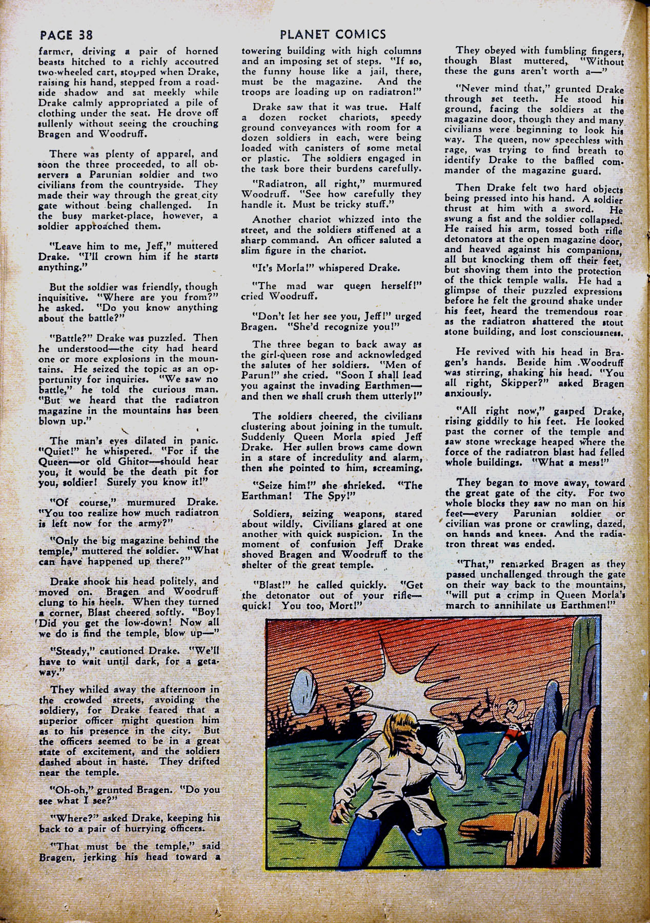 Planet Comics #16 (Fiction House), page 40. Public domain (US).