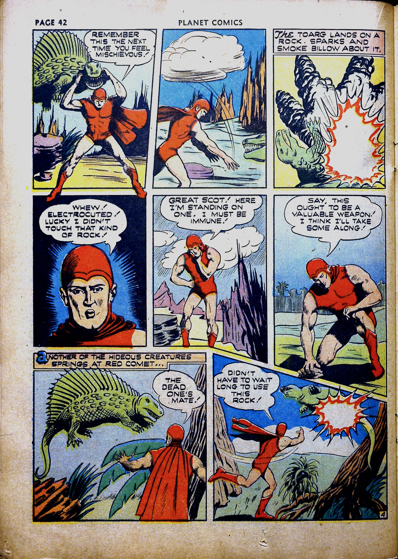 Planet Comics #16 (Fiction House), page 44. Public domain (US).
