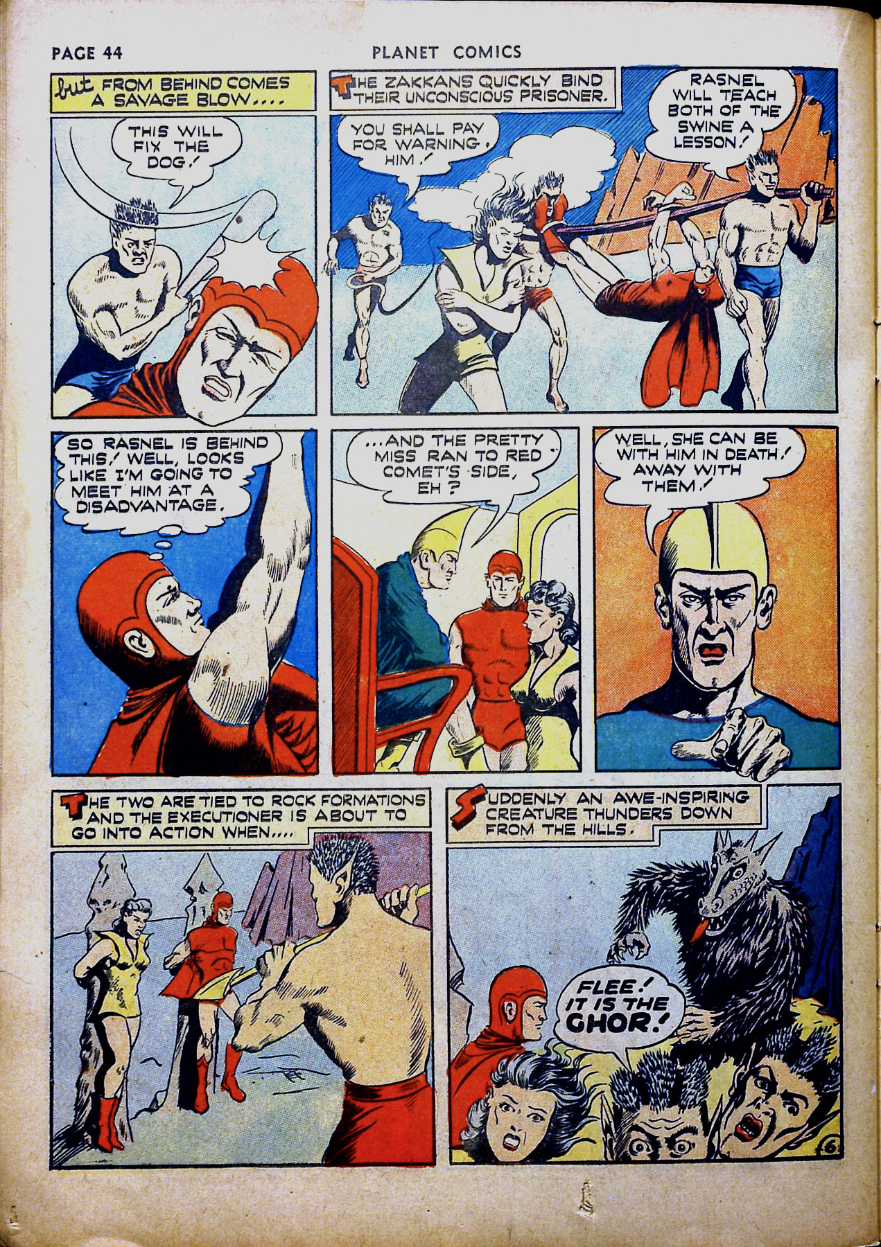 Planet Comics #16 (Fiction House), page 46. Public domain (US).
