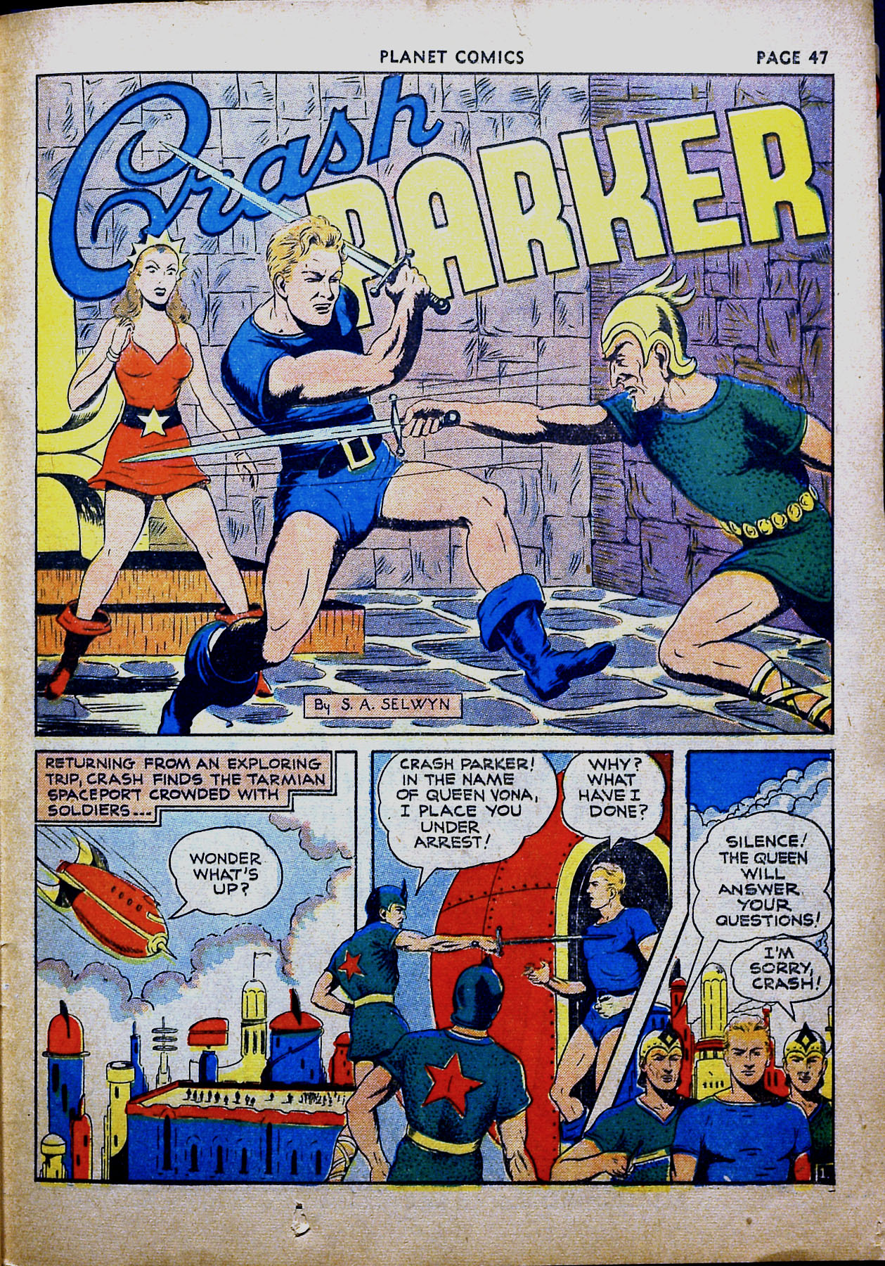 Planet Comics #16 (Fiction House), page 49. Public domain (US).