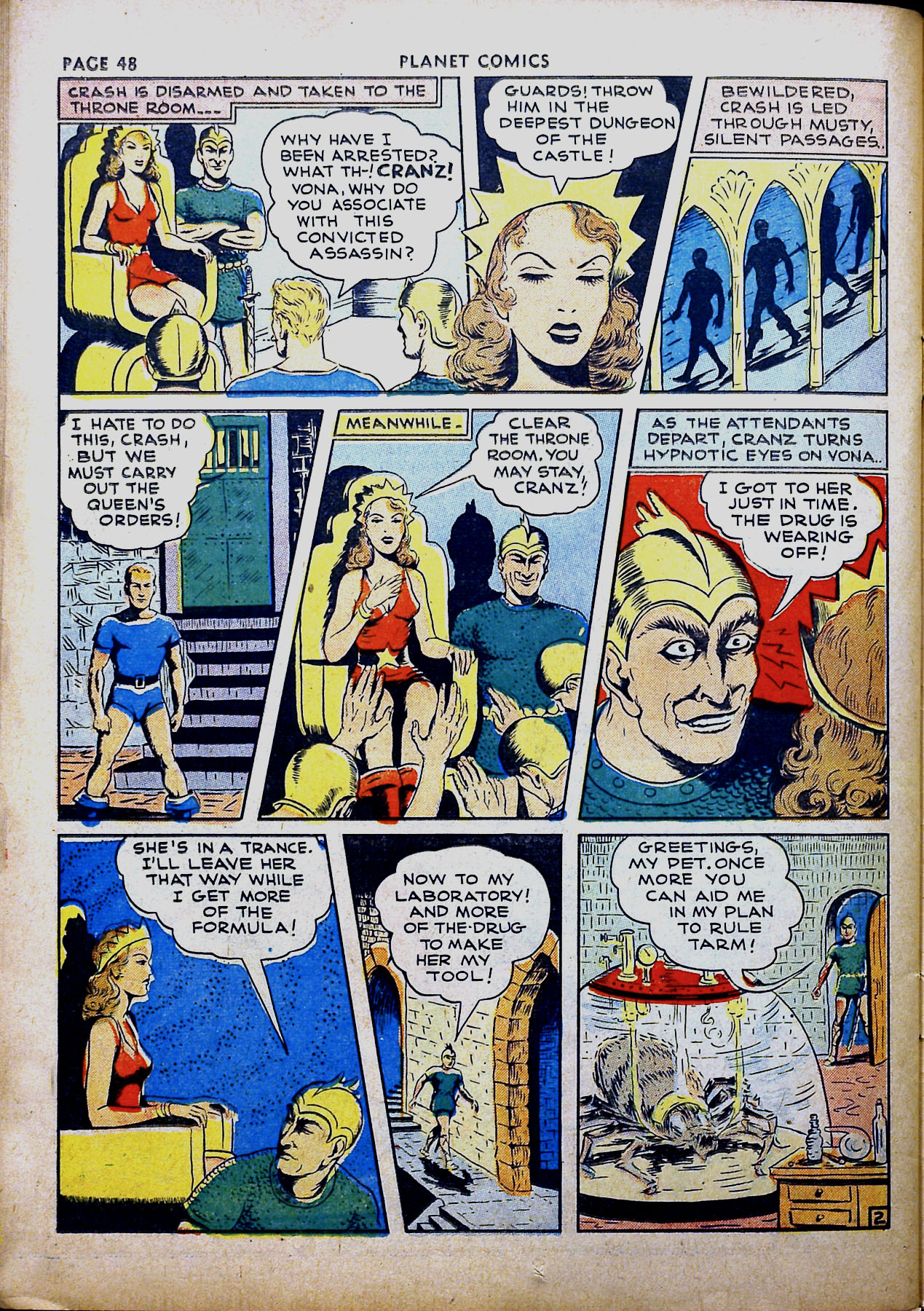 Planet Comics #16 (Fiction House), page 50. Public domain (US).