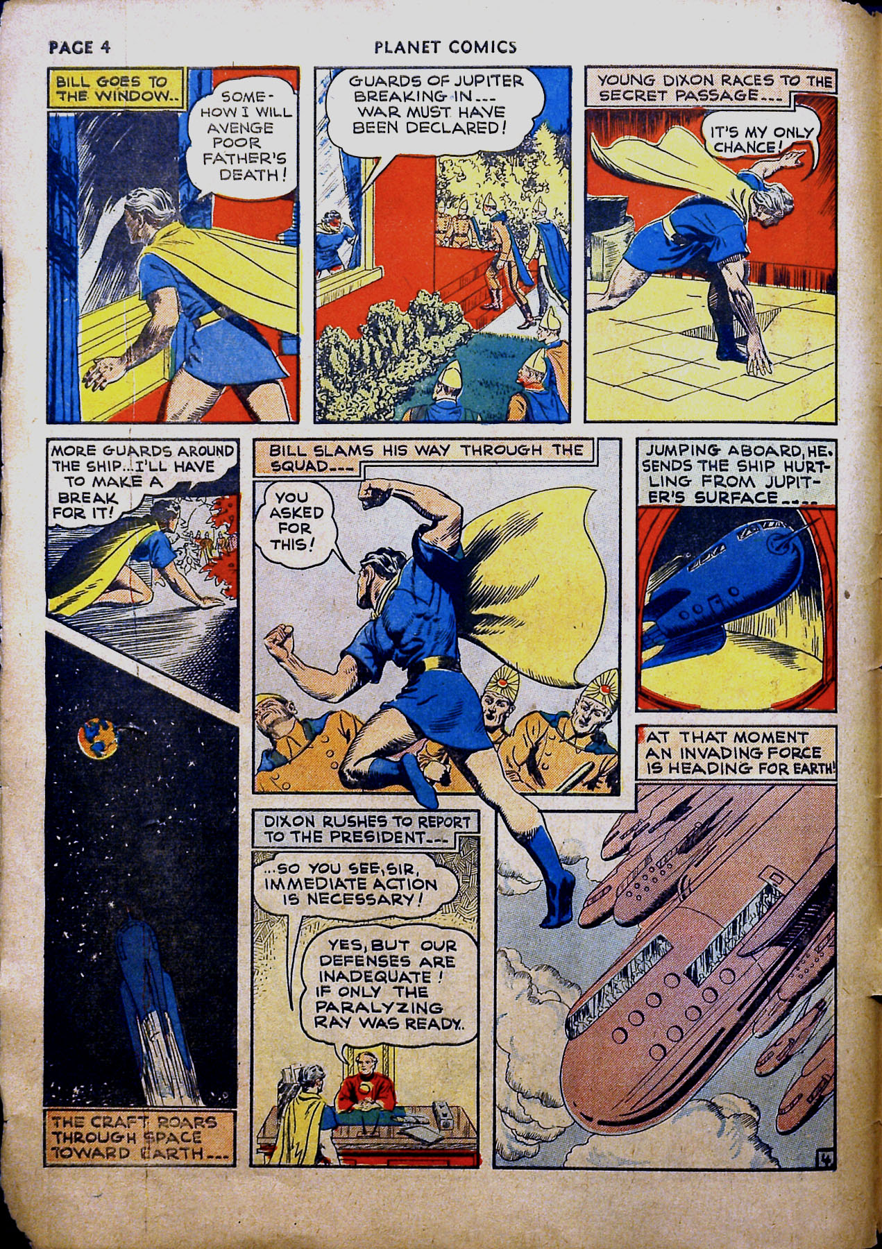 Planet Comics #16 (Fiction House), page 6. Public domain (US).