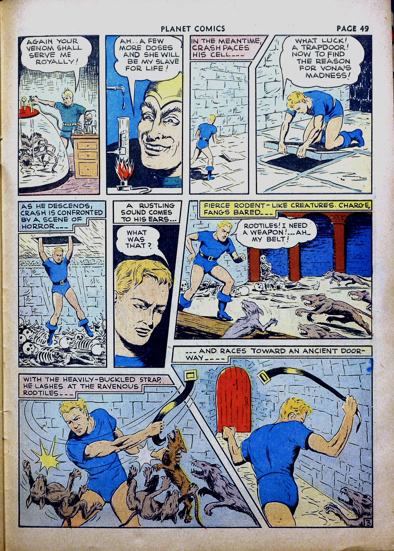 Planet Comics #16 (Fiction House), page 51. Public domain (US).