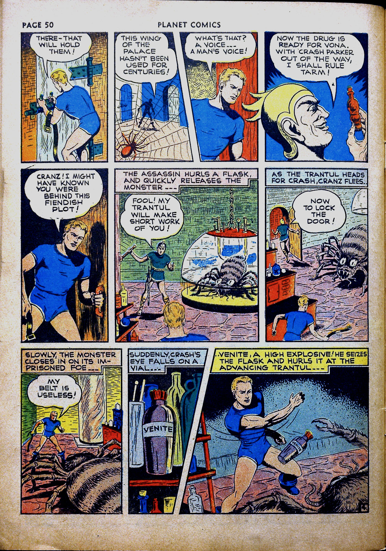 Planet Comics #16 (Fiction House), page 52. Public domain (US).