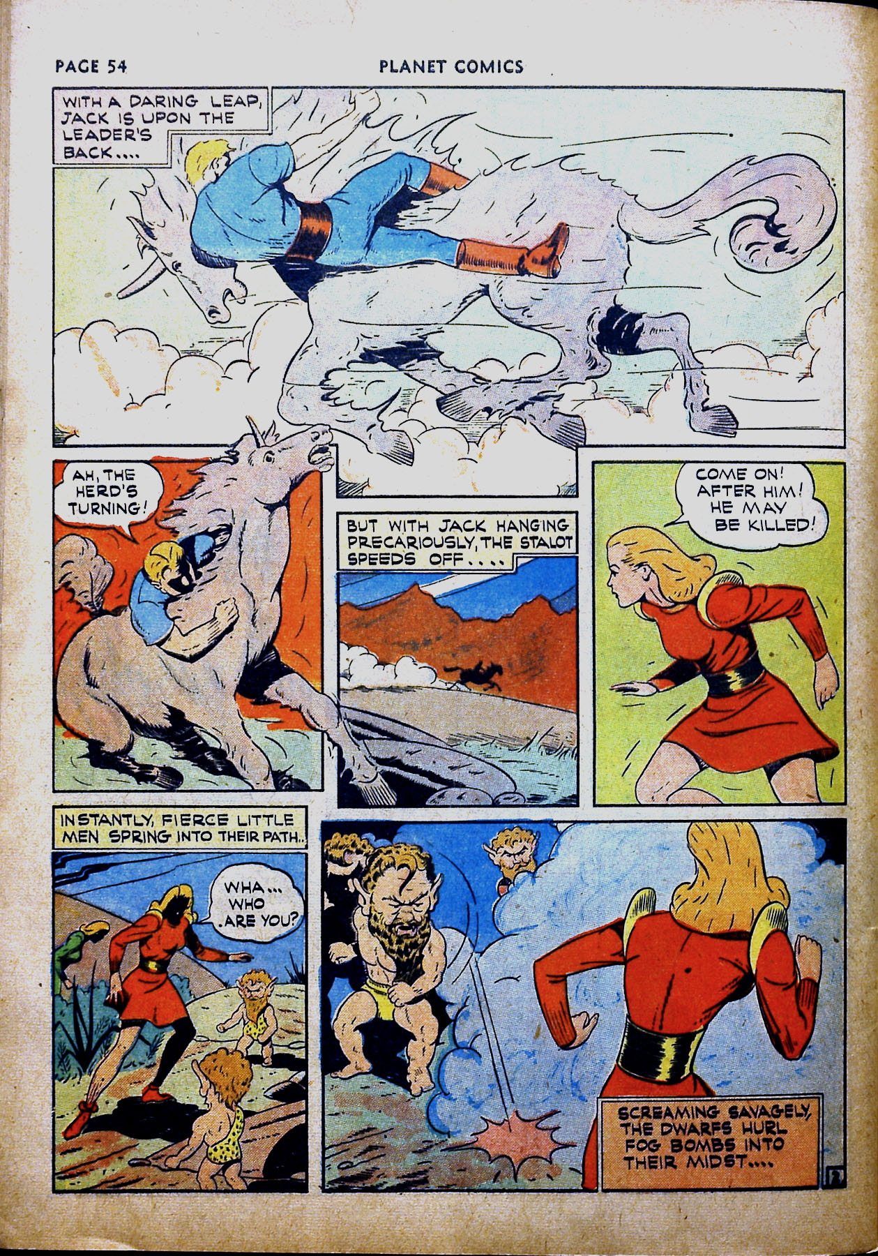 Planet Comics #16 (Fiction House), page 56. Public domain (US).