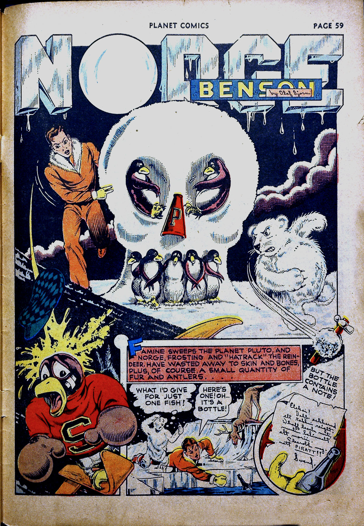 Planet Comics #16 (Fiction House), page 61. Public domain (US).