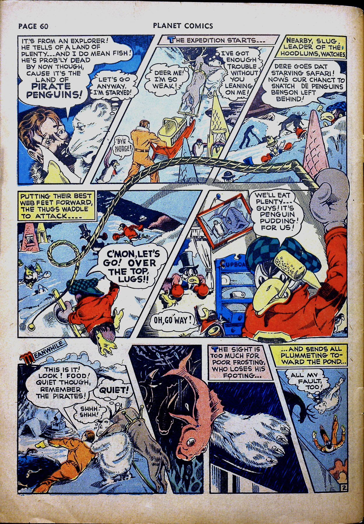 Planet Comics #16 (Fiction House), page 62. Public domain (US).