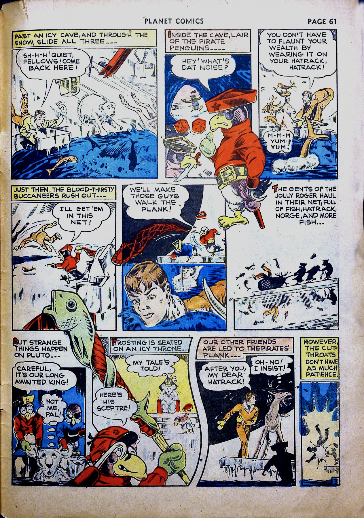 Planet Comics #16 (Fiction House), page 63. Public domain (US).