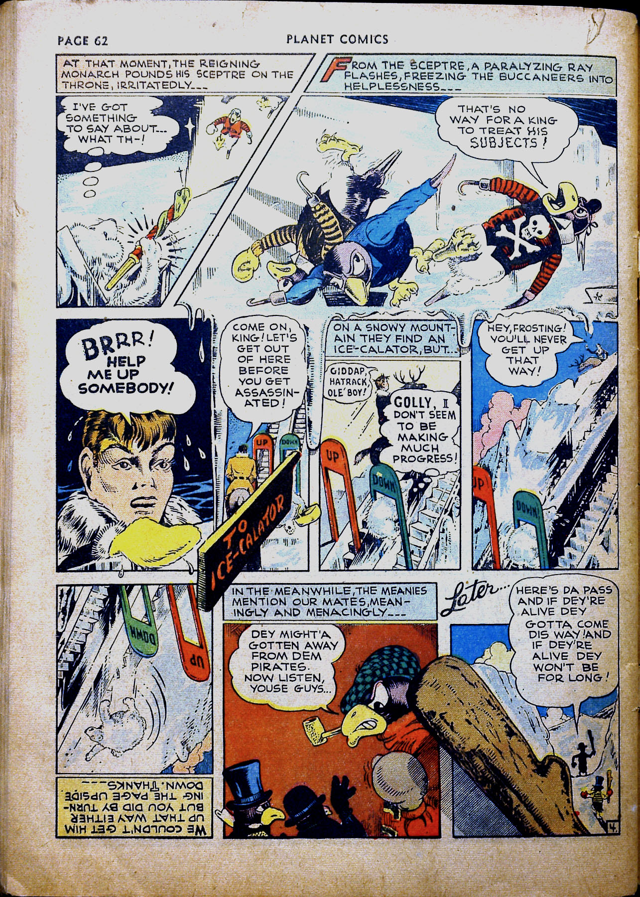 Planet Comics #16 (Fiction House), page 64. Public domain (US).