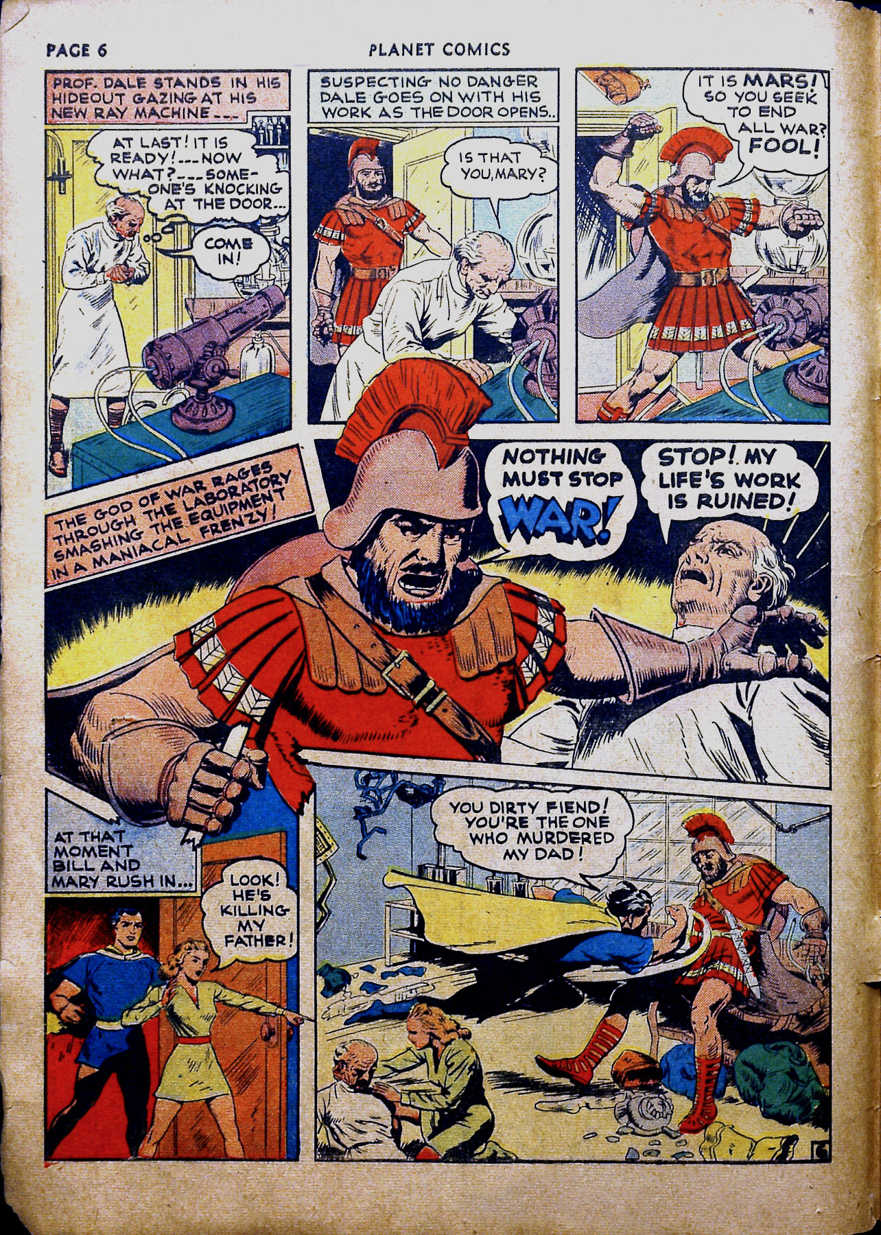 Planet Comics #16 (Fiction House), page 8. Public domain (US).