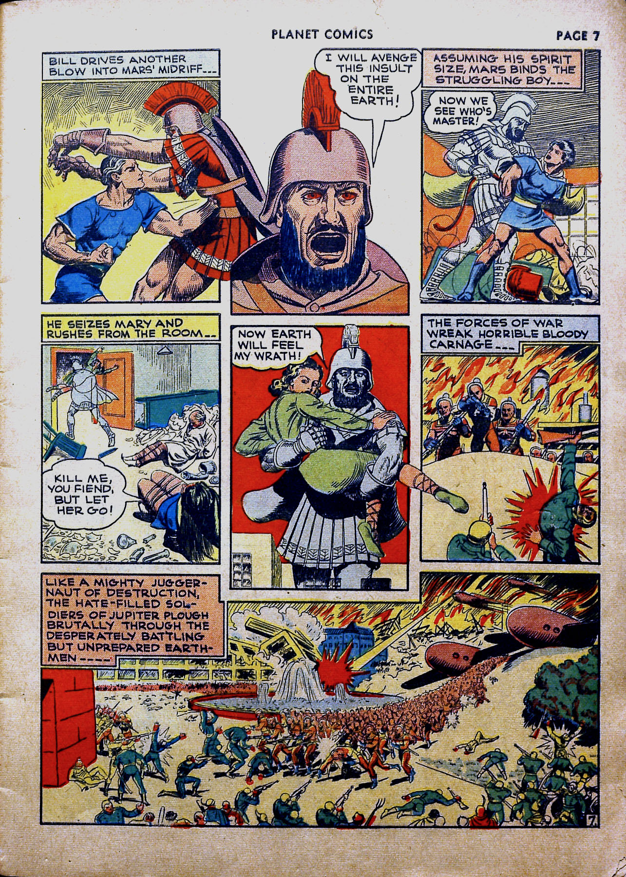Planet Comics #16 (Fiction House), page 9. Public domain (US).