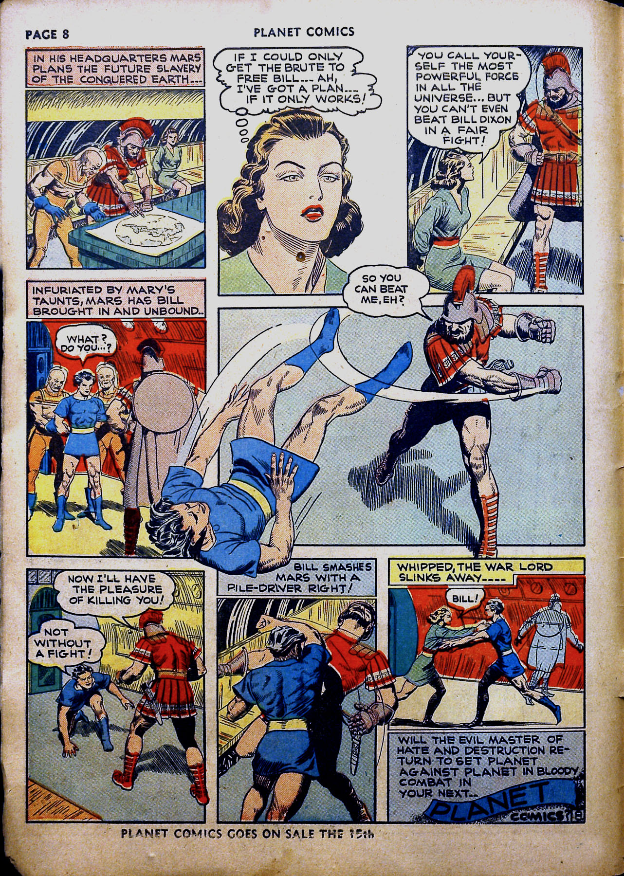 Planet Comics #16 (Fiction House), page 10. Public domain (US).