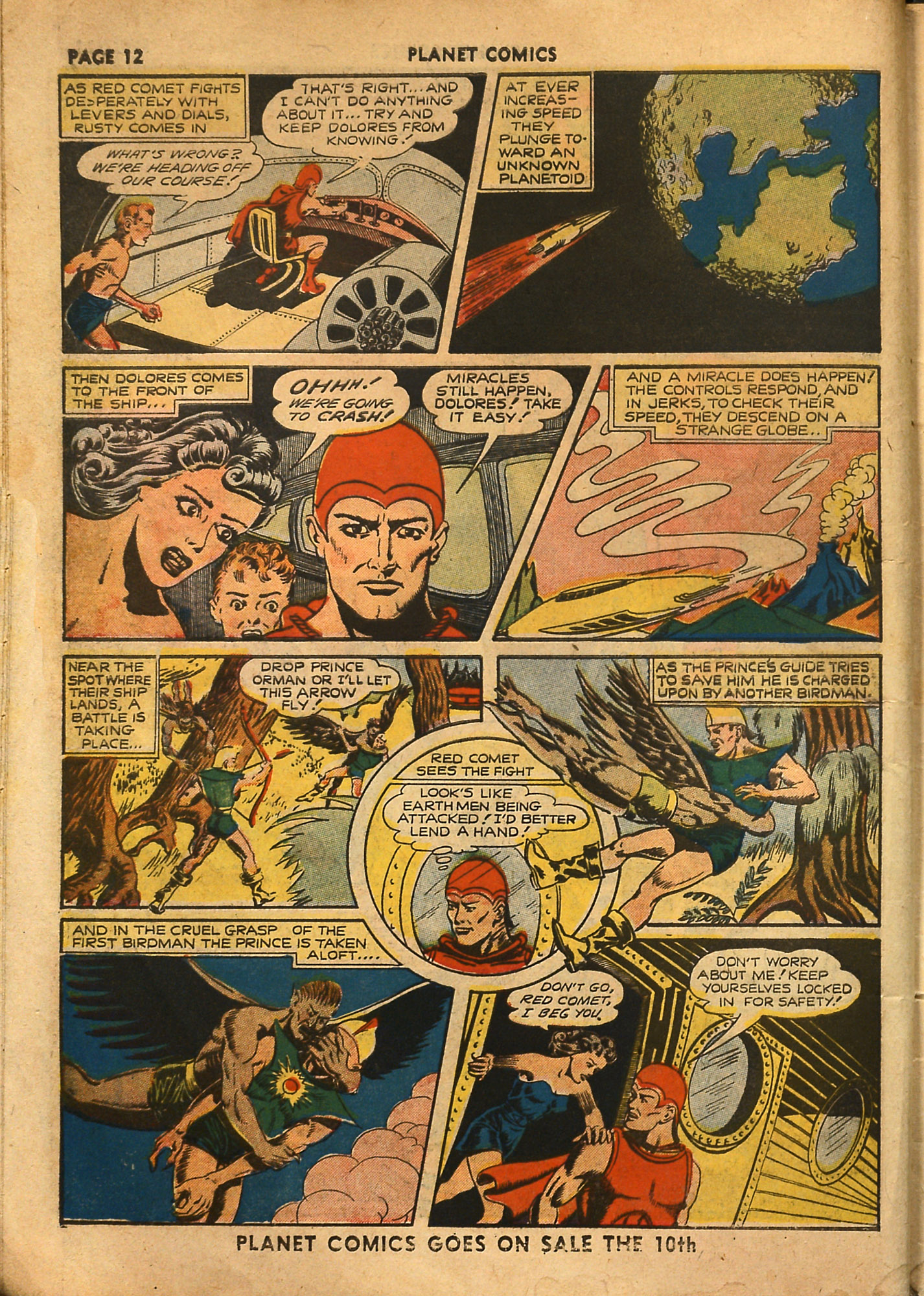Planet Comics #18 (Fiction House), page 14. Public domain (US).