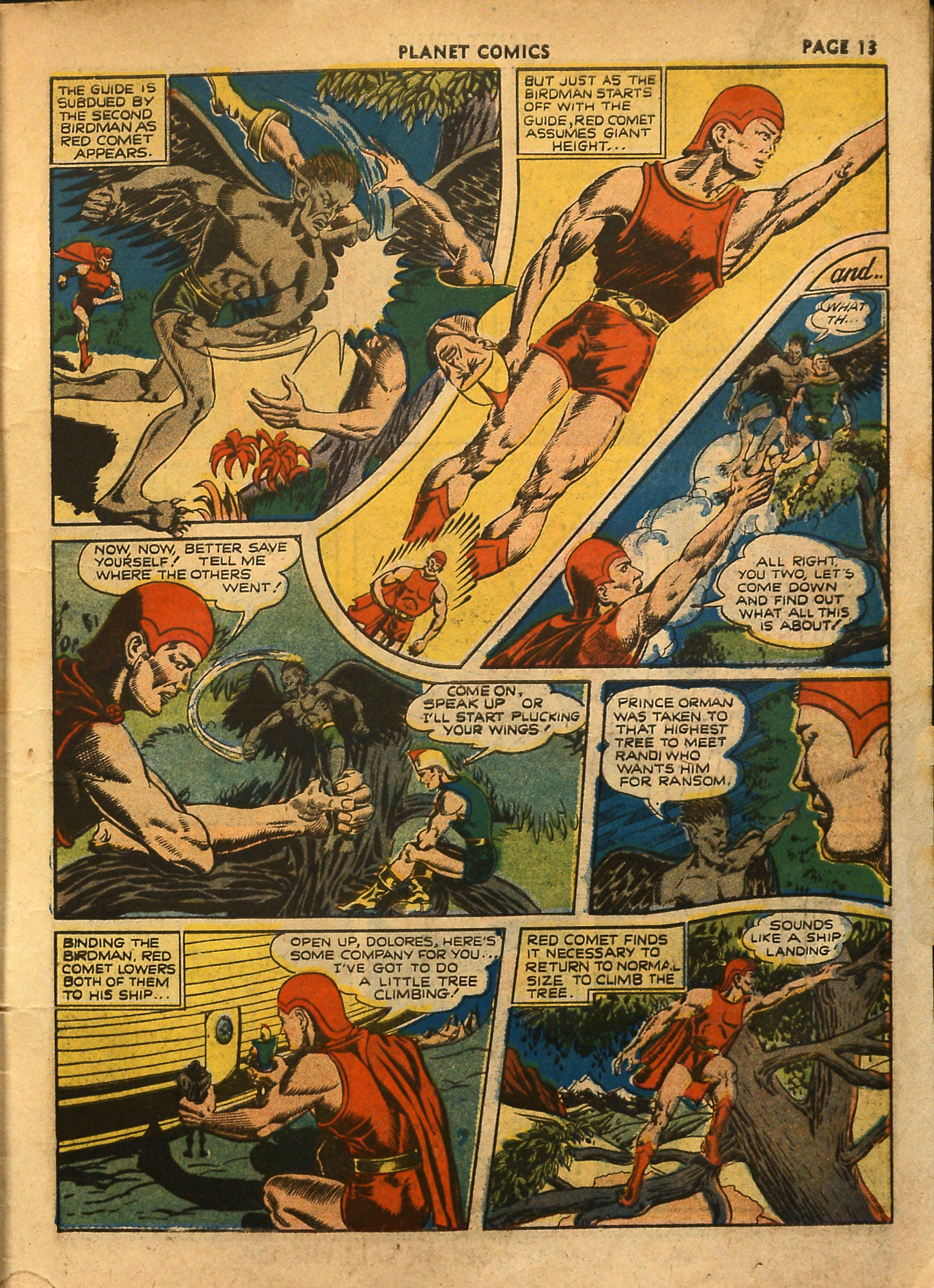 Planet Comics #18 (Fiction House), page 15. Public domain (US).
