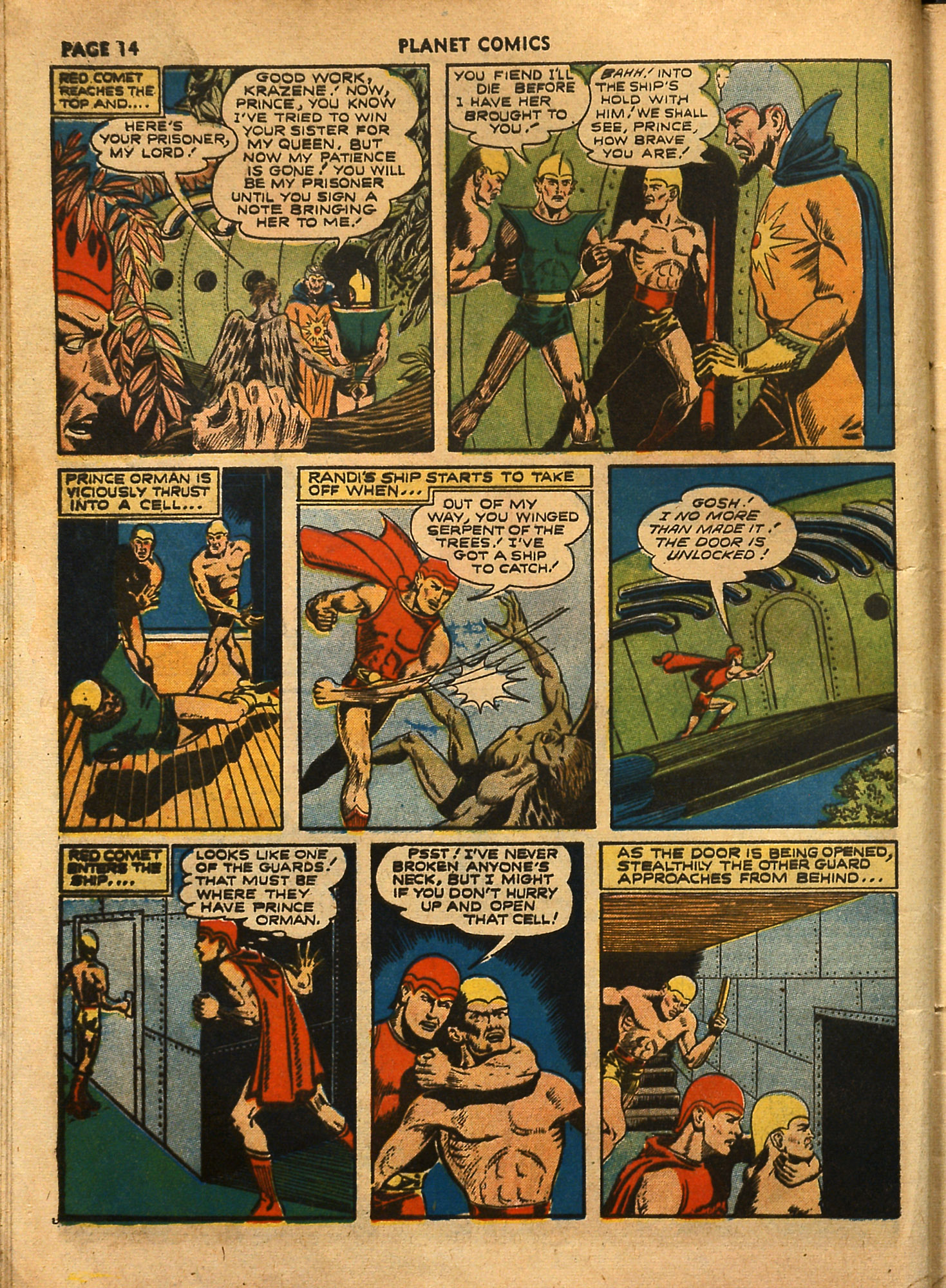 Planet Comics #18 (Fiction House), page 16. Public domain (US).