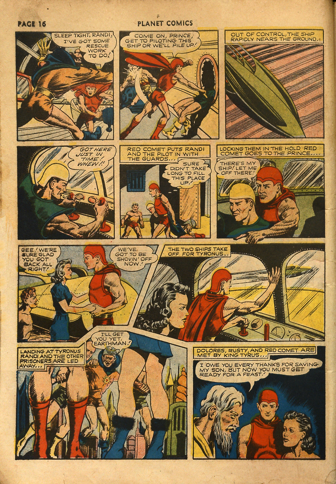 Planet Comics #18 (Fiction House), page 18. Public domain (US).