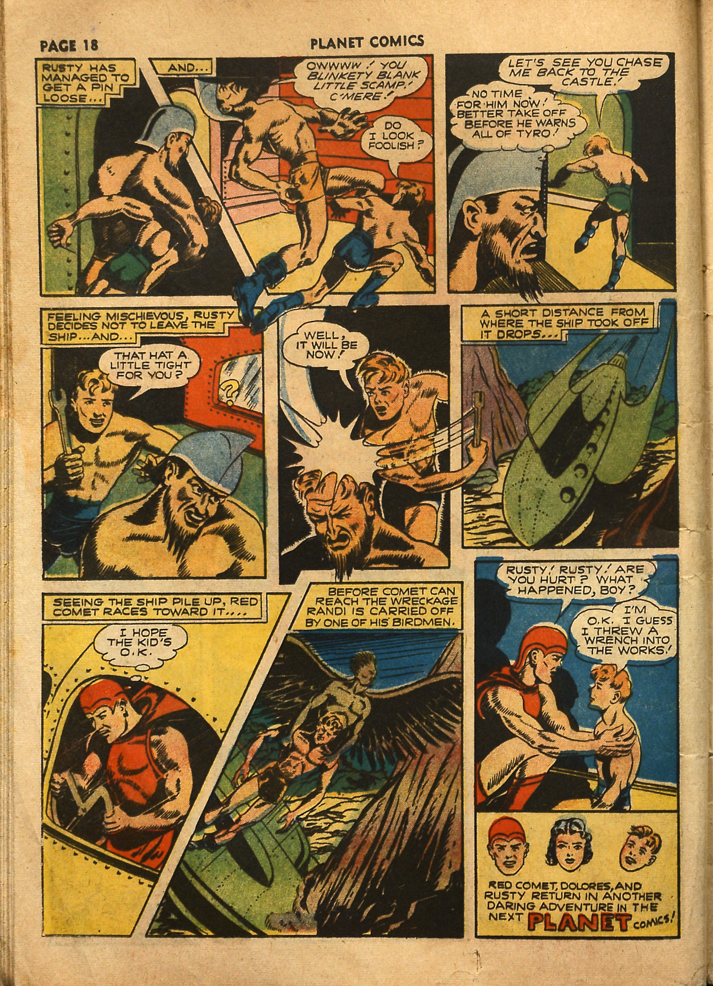 Planet Comics #18 (Fiction House), page 20. Public domain (US).