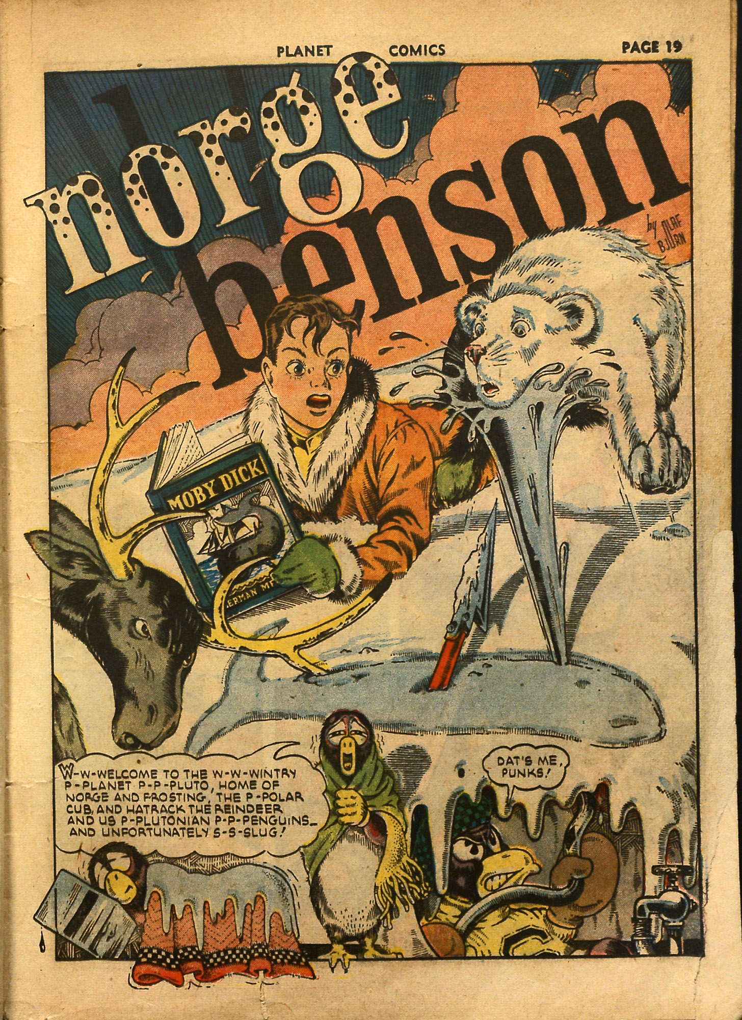 Planet Comics #18 (Fiction House), page 21. Public domain (US).