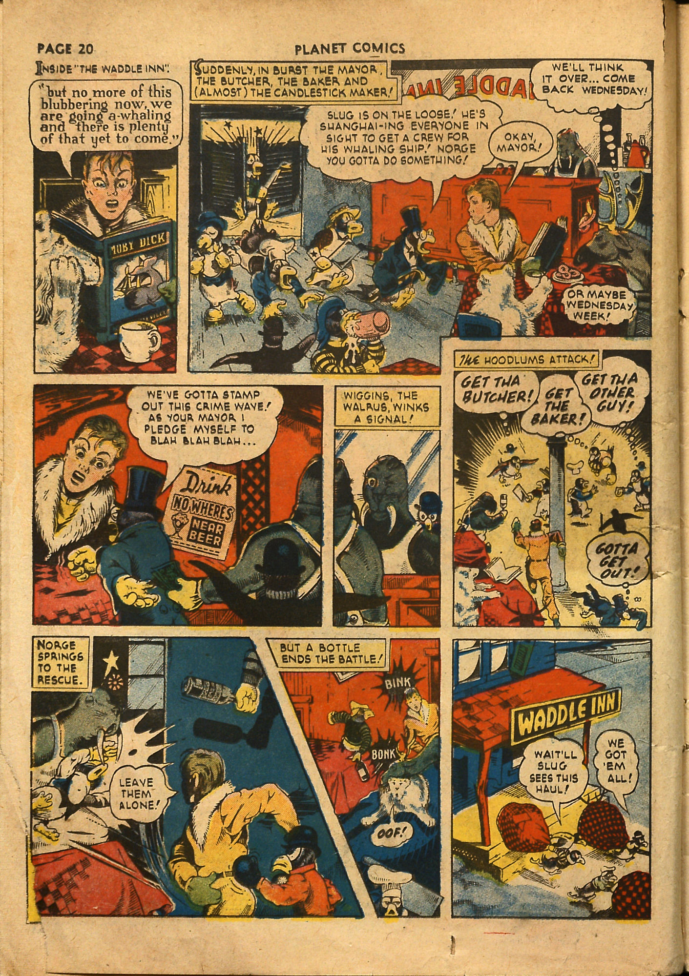 Planet Comics #18 (Fiction House), page 22. Public domain (US).