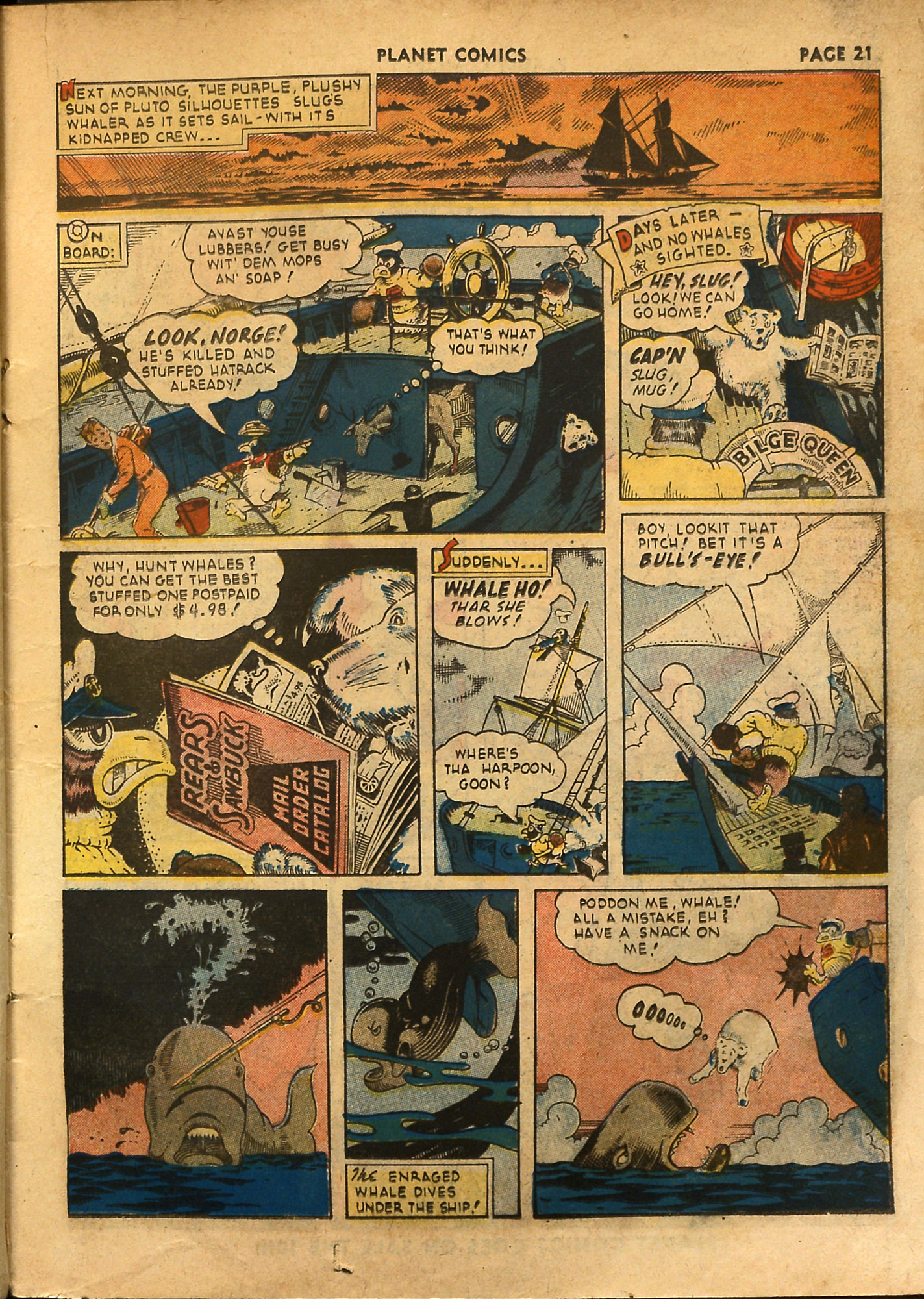 Planet Comics #18 (Fiction House), page 23. Public domain (US).