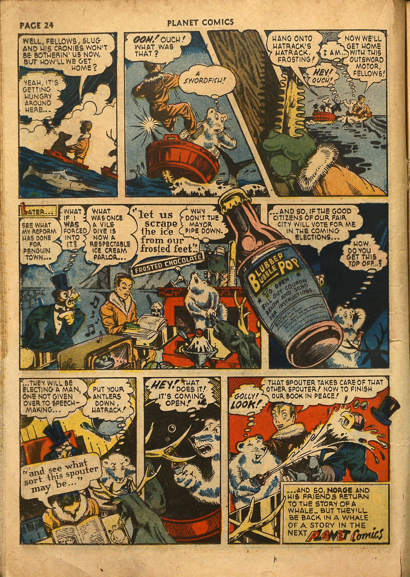 Planet Comics #18 (Fiction House), page 26. Public domain (US).
