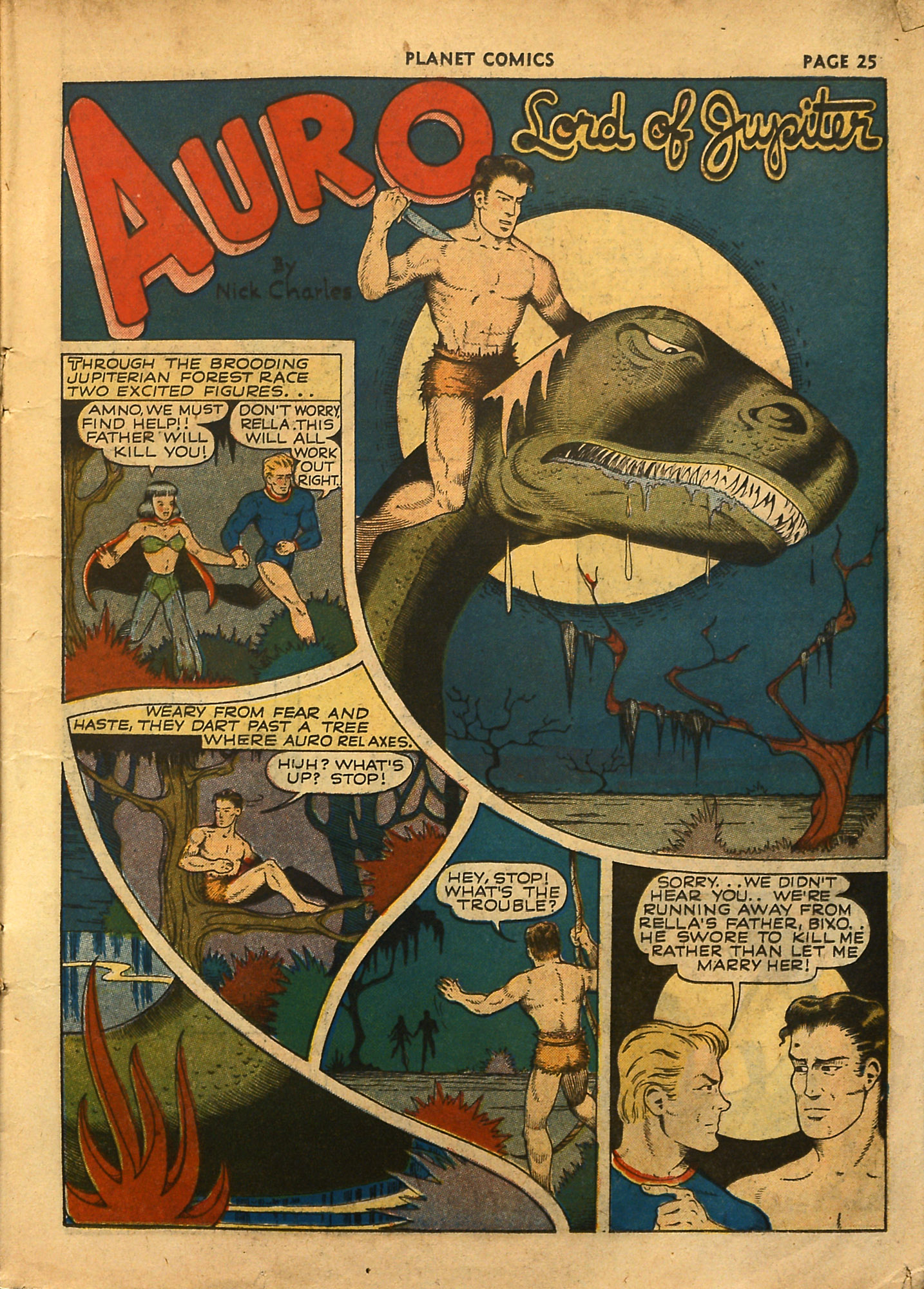 Planet Comics #18 (Fiction House), page 27. Public domain (US).