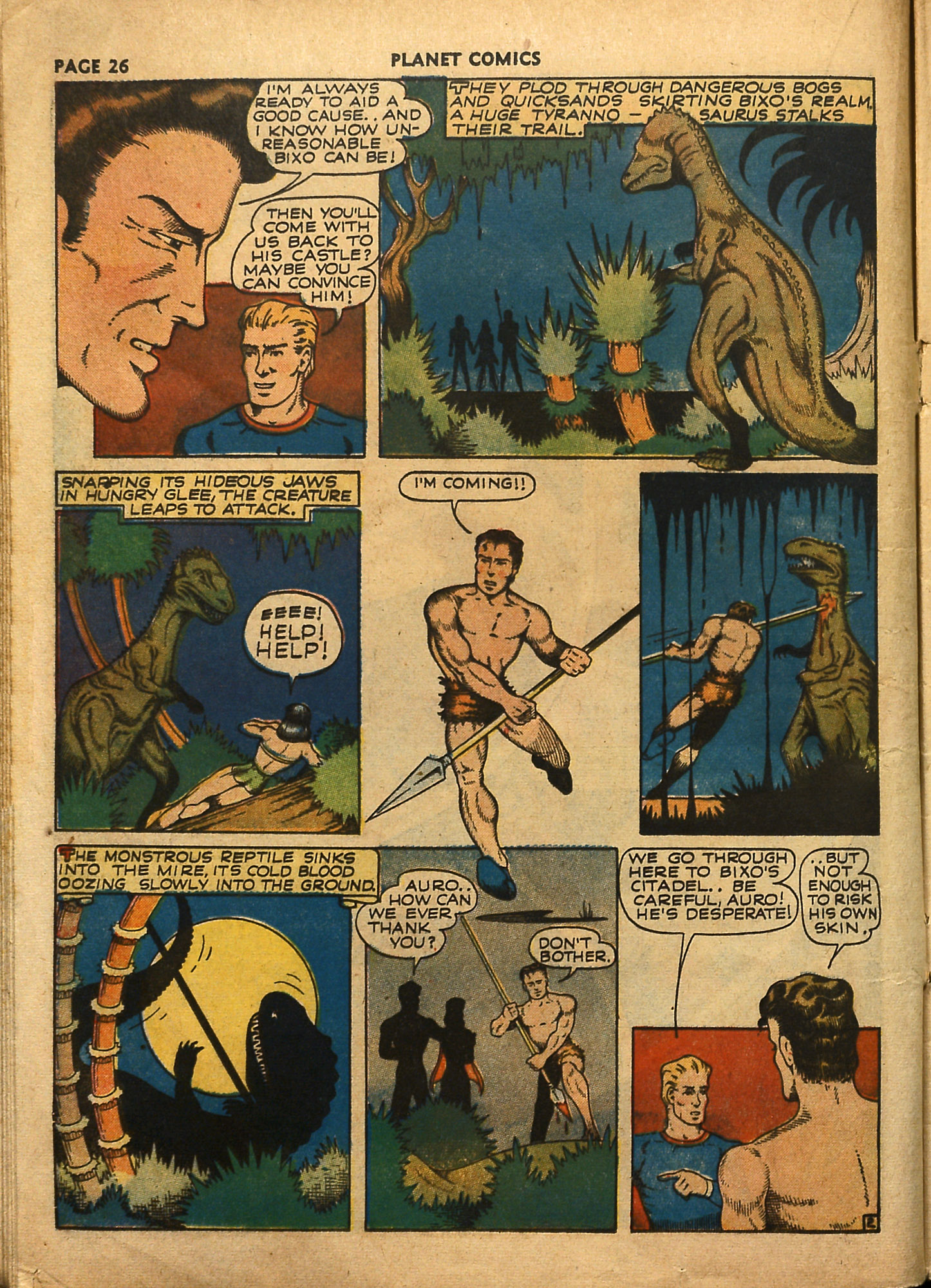 Planet Comics #18 (Fiction House), page 28. Public domain (US).