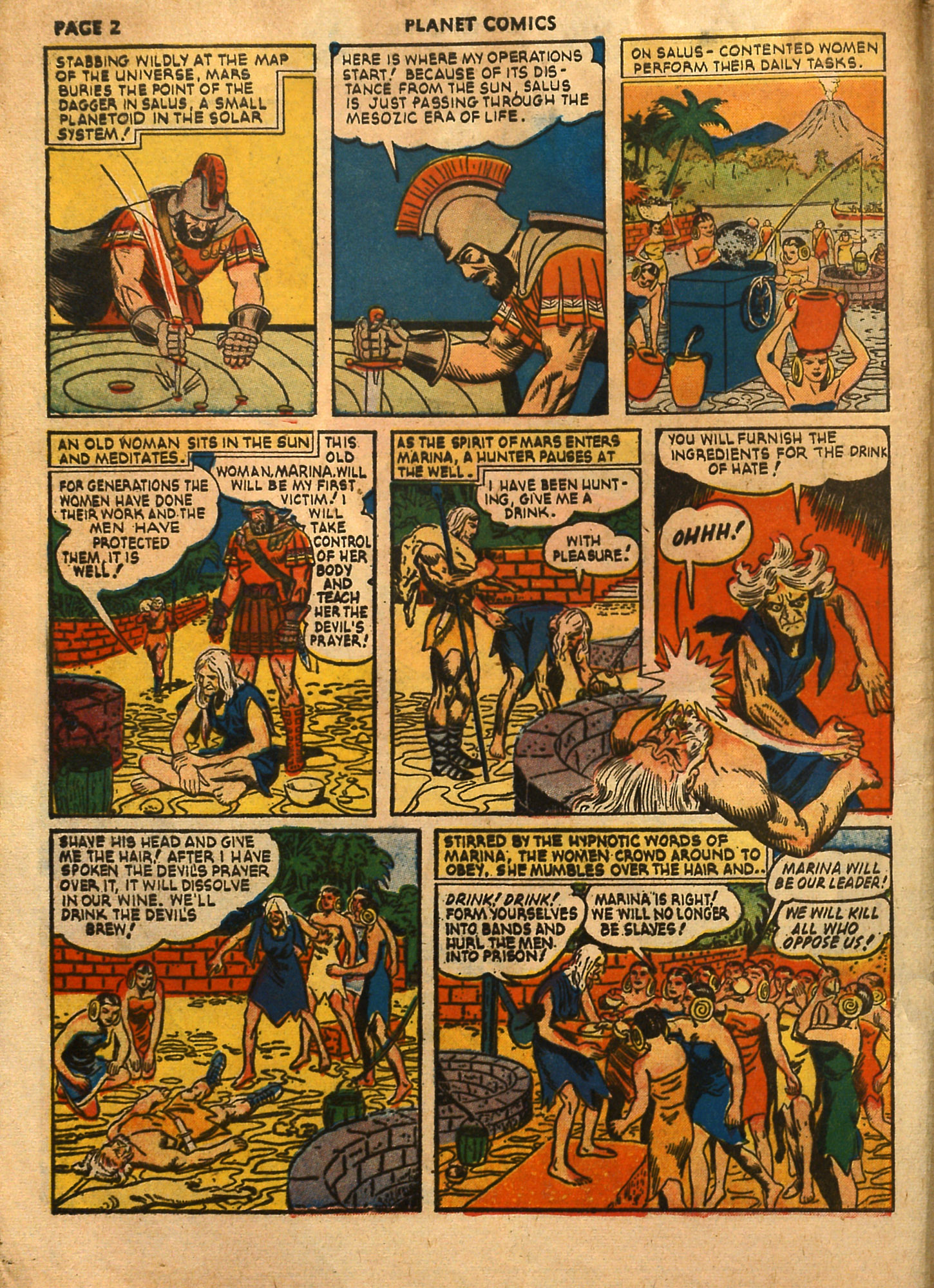 Planet Comics #18 (Fiction House), page 4. Public domain (US).