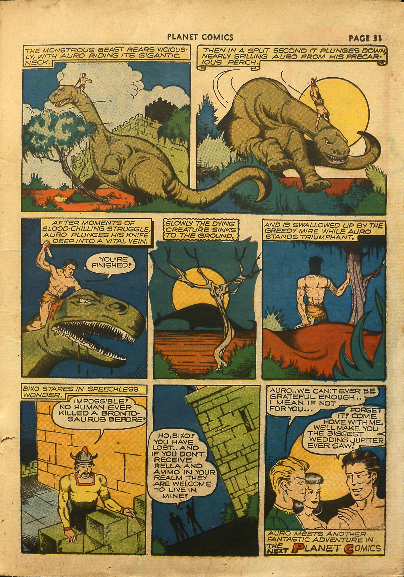 Planet Comics #18 (Fiction House), page 33. Public domain (US).
