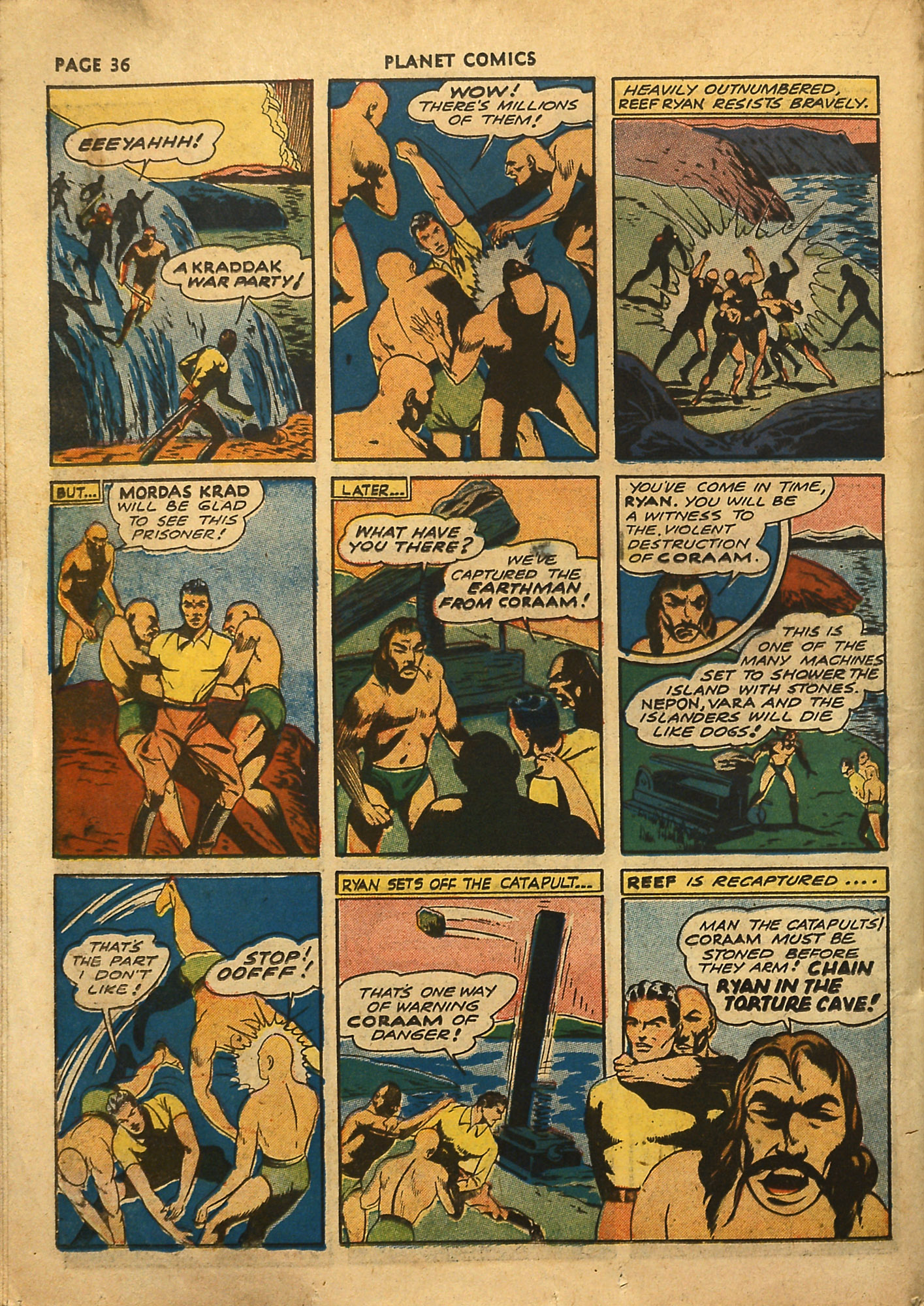 Planet Comics #18 (Fiction House), page 38. Public domain (US).