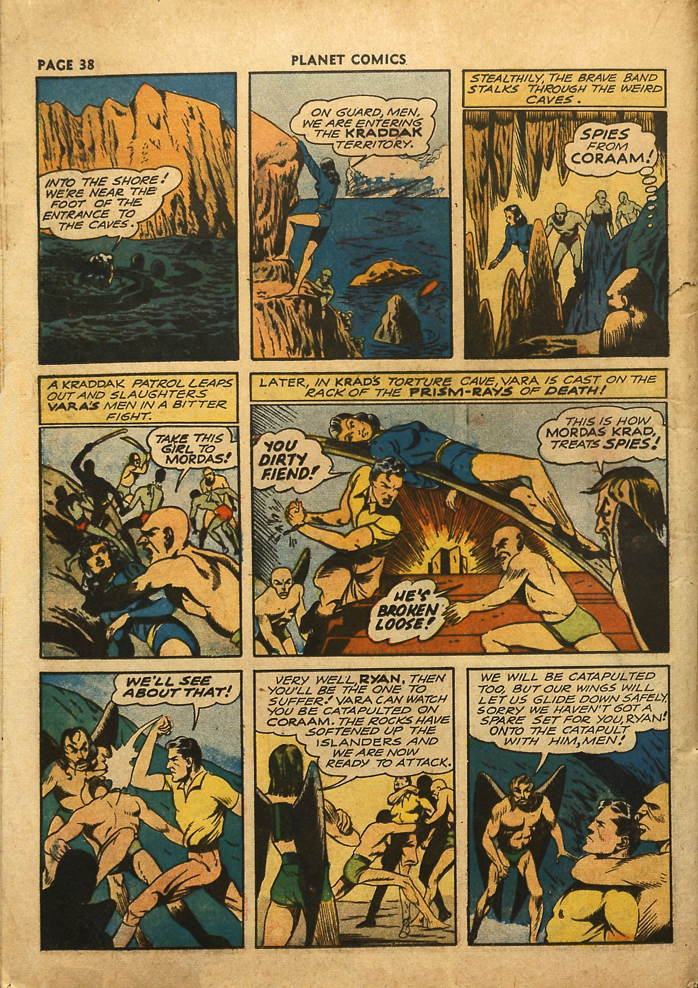 Planet Comics #18 (Fiction House), page 40. Public domain (US).