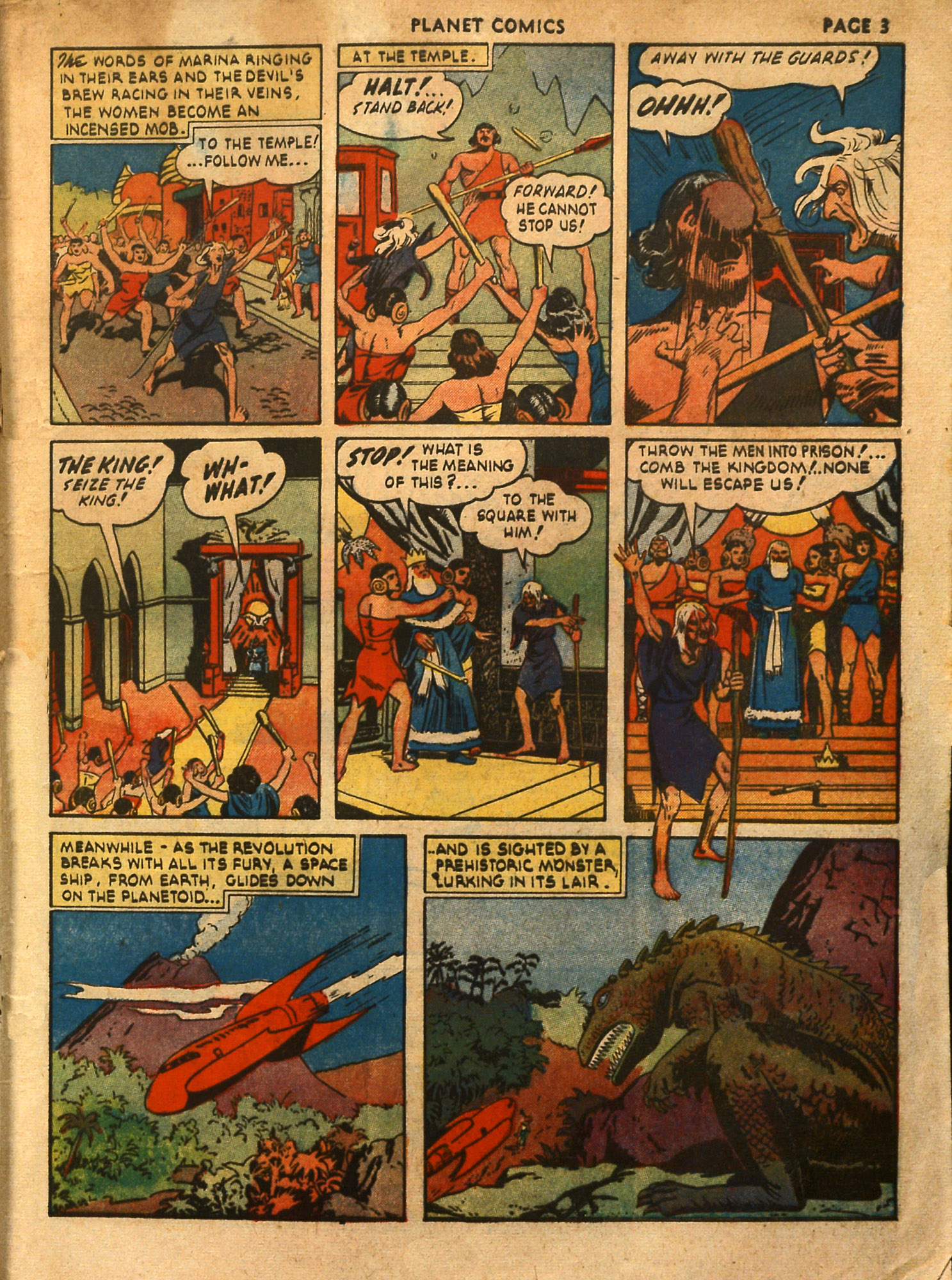 Planet Comics #18 (Fiction House), page 5. Public domain (US).