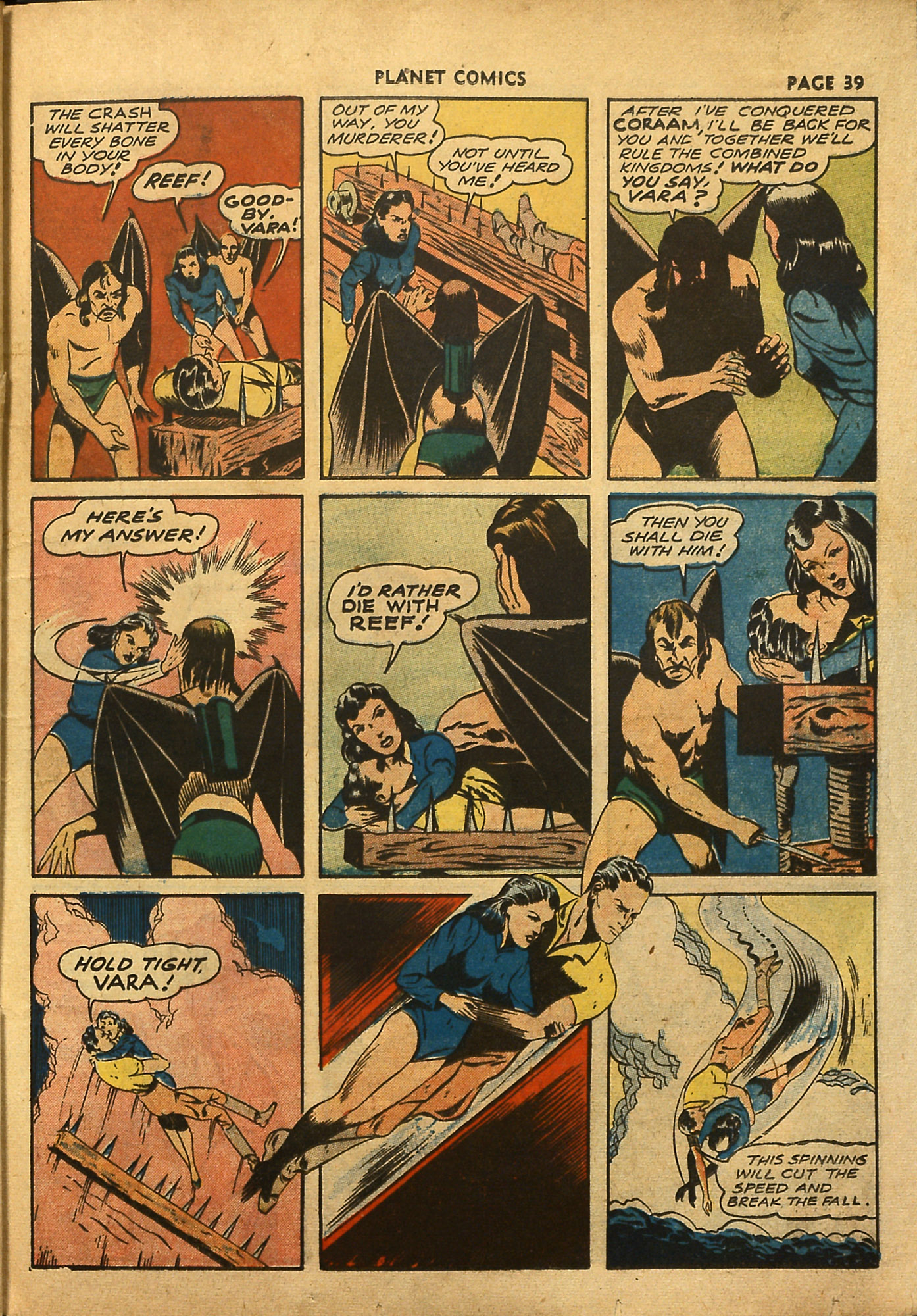 Planet Comics #18 (Fiction House), page 41. Public domain (US).