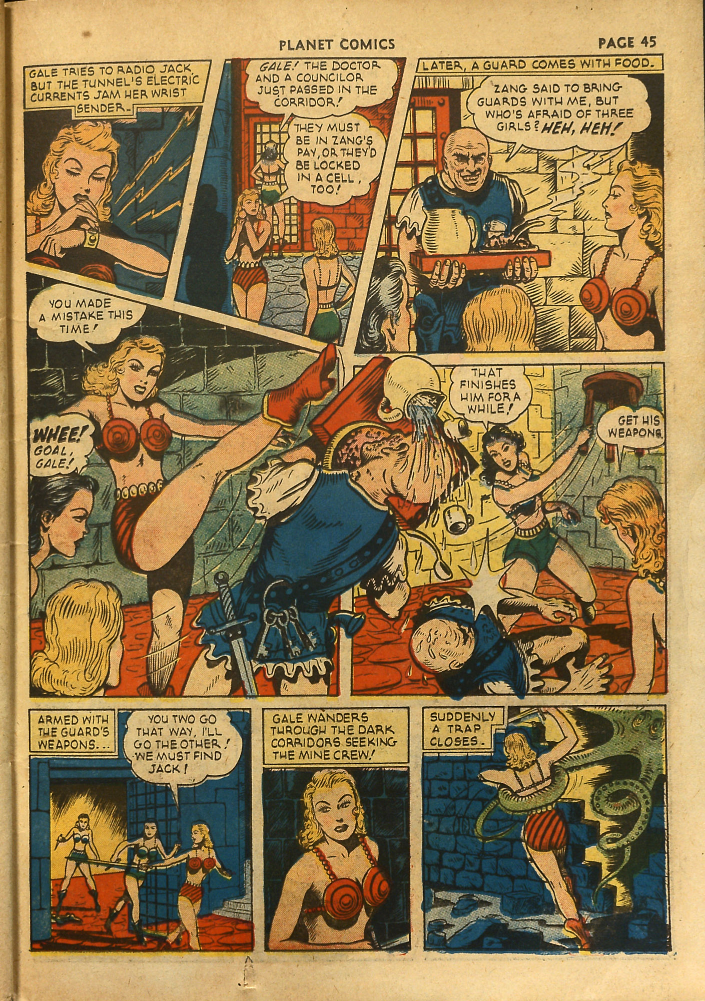 Planet Comics #18 (Fiction House), page 47. Public domain (US).