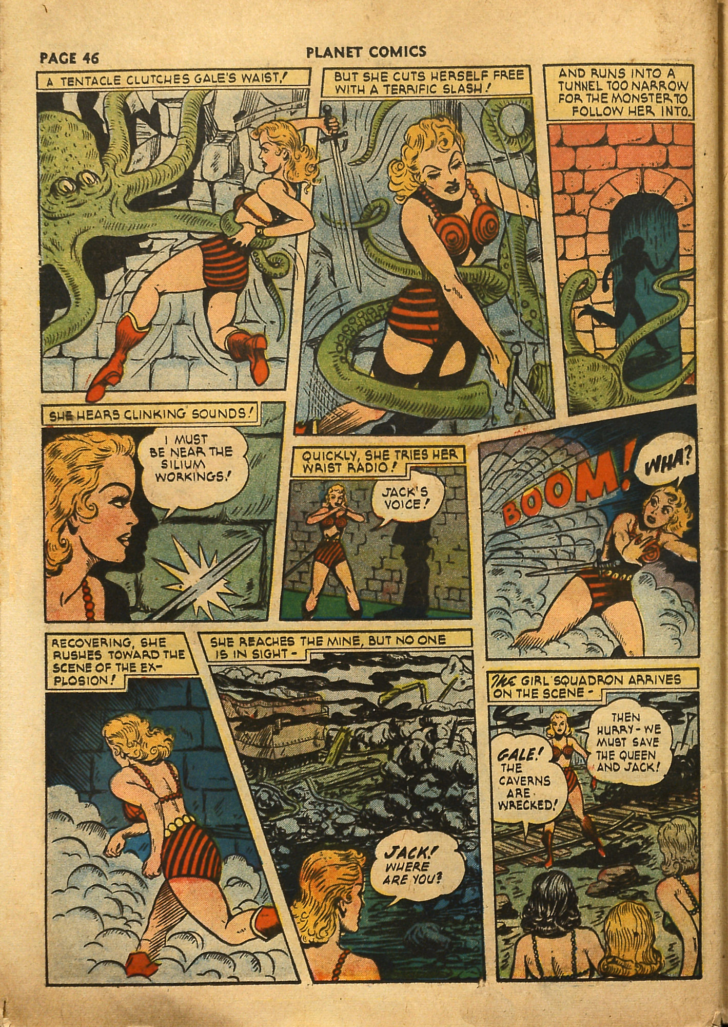 Planet Comics #18 (Fiction House), page 48. Public domain (US).