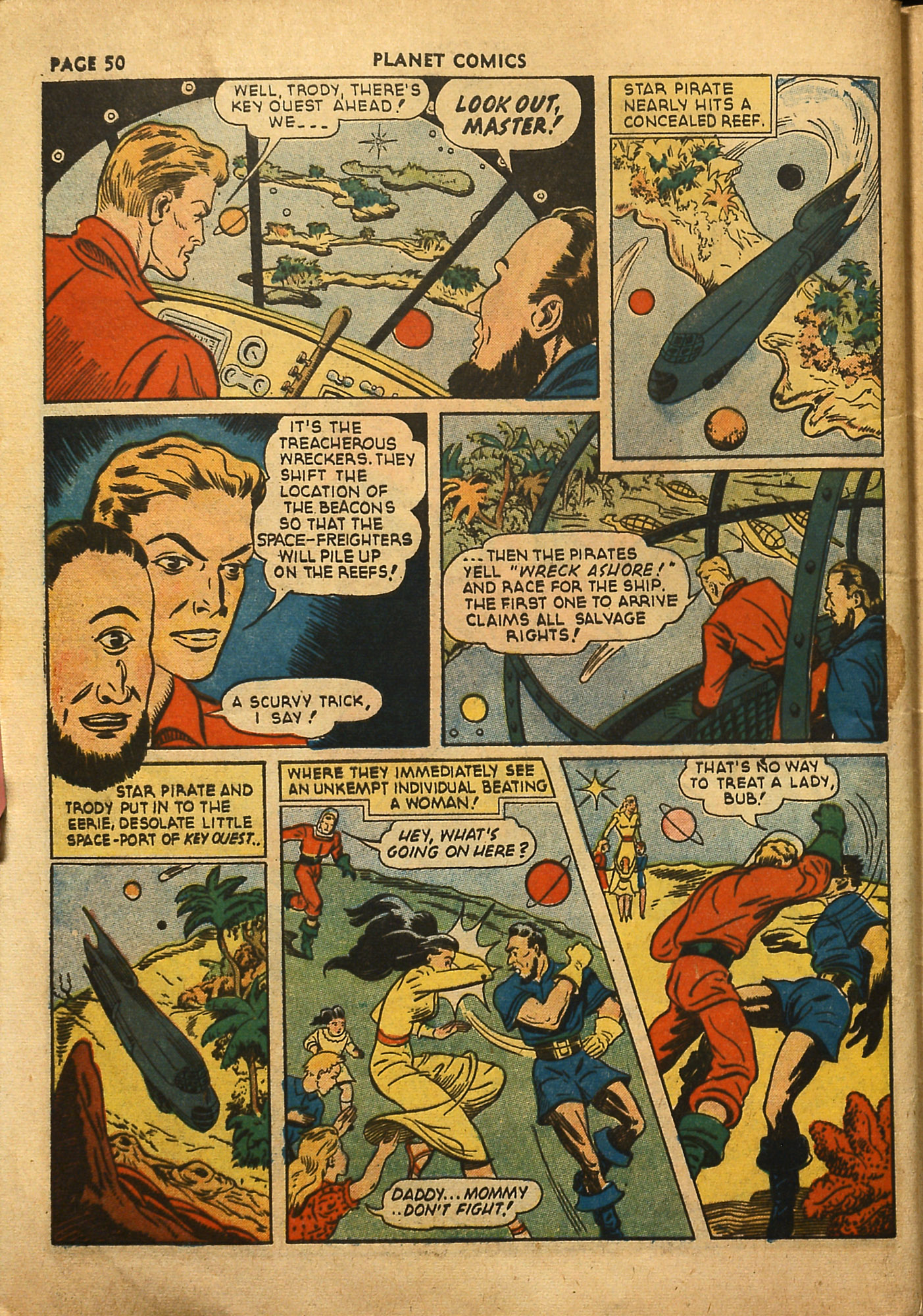 Planet Comics #18 (Fiction House), page 52. Public domain (US).