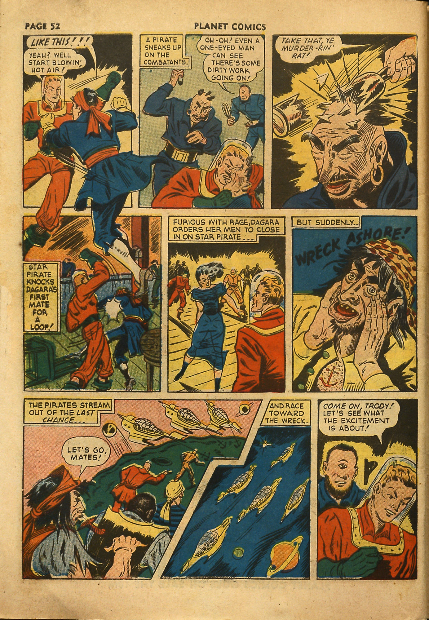 Planet Comics #18 (Fiction House), page 54. Public domain (US).